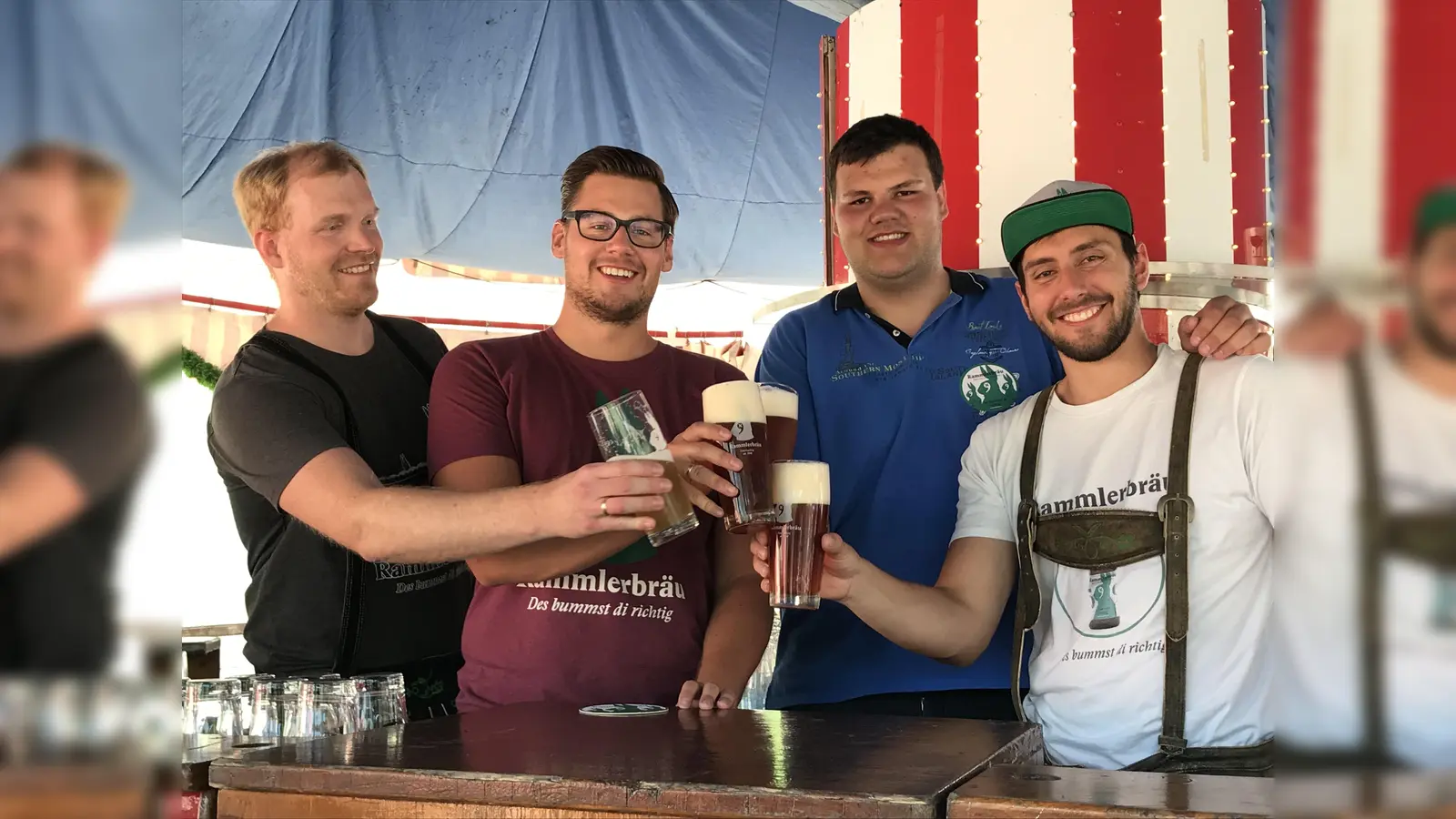 Das Rammlerbräu-Team: Stefan Lettl, Joahnnes Probst, Philipp Schneider und Martin Riedmayer (v,. r.): Dank süffigem Bier läuft es auch sportlich hervorragend.  (Foto: hw)