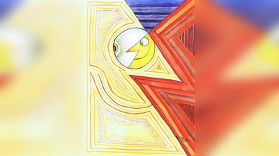 „Den Blickwinkel zurechtrücken” lautet der Titel dieses Werkes von Albert Fischer. (Foto: Fischer)