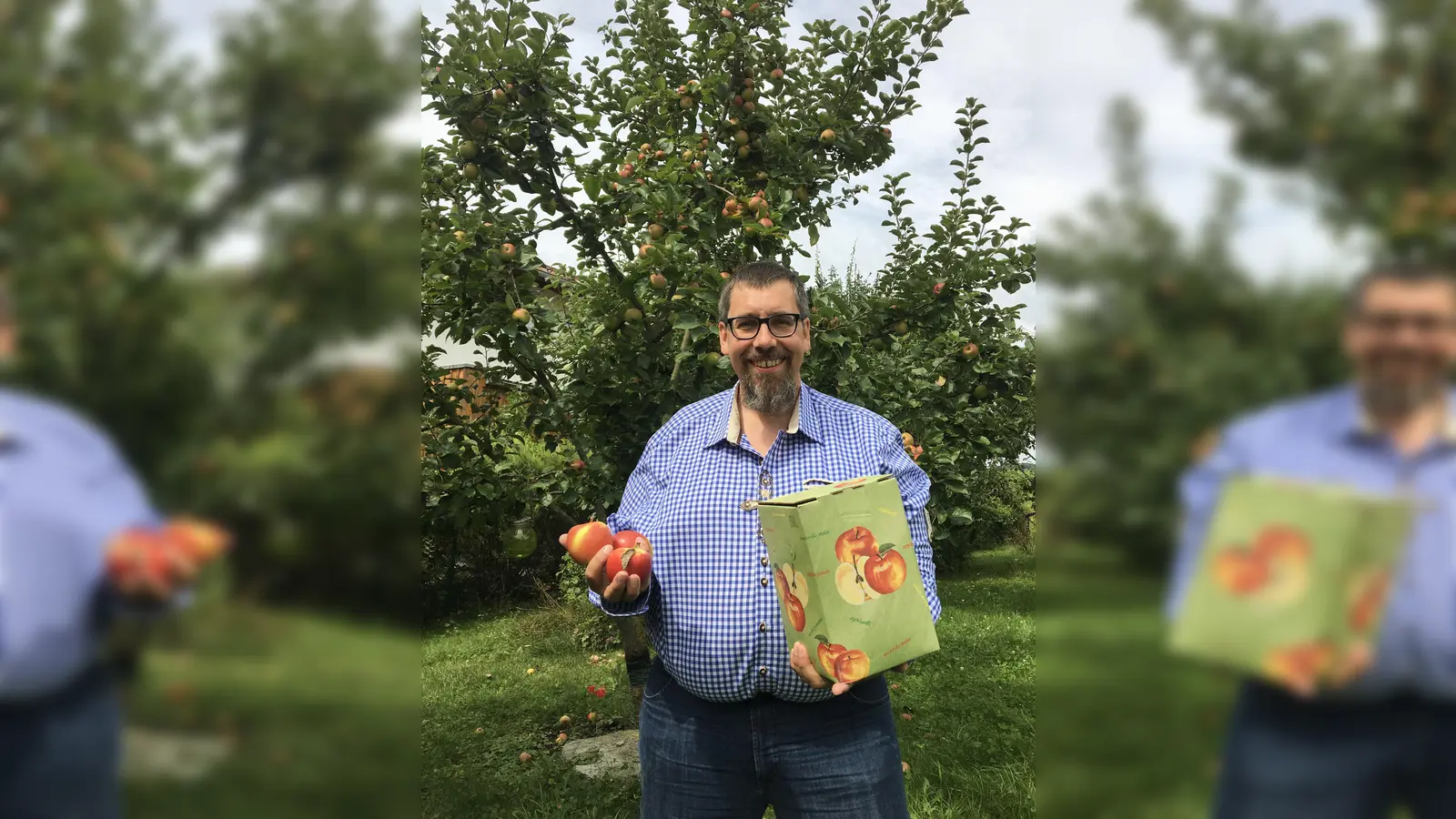 Der Verein für Gartenbau und Landespflege Ebersberg öffnet wie jedes Jahr wieder seine Obstpresse. Dem Vorsitzenden Dirk Schött freuts.  (Foto: Verein)