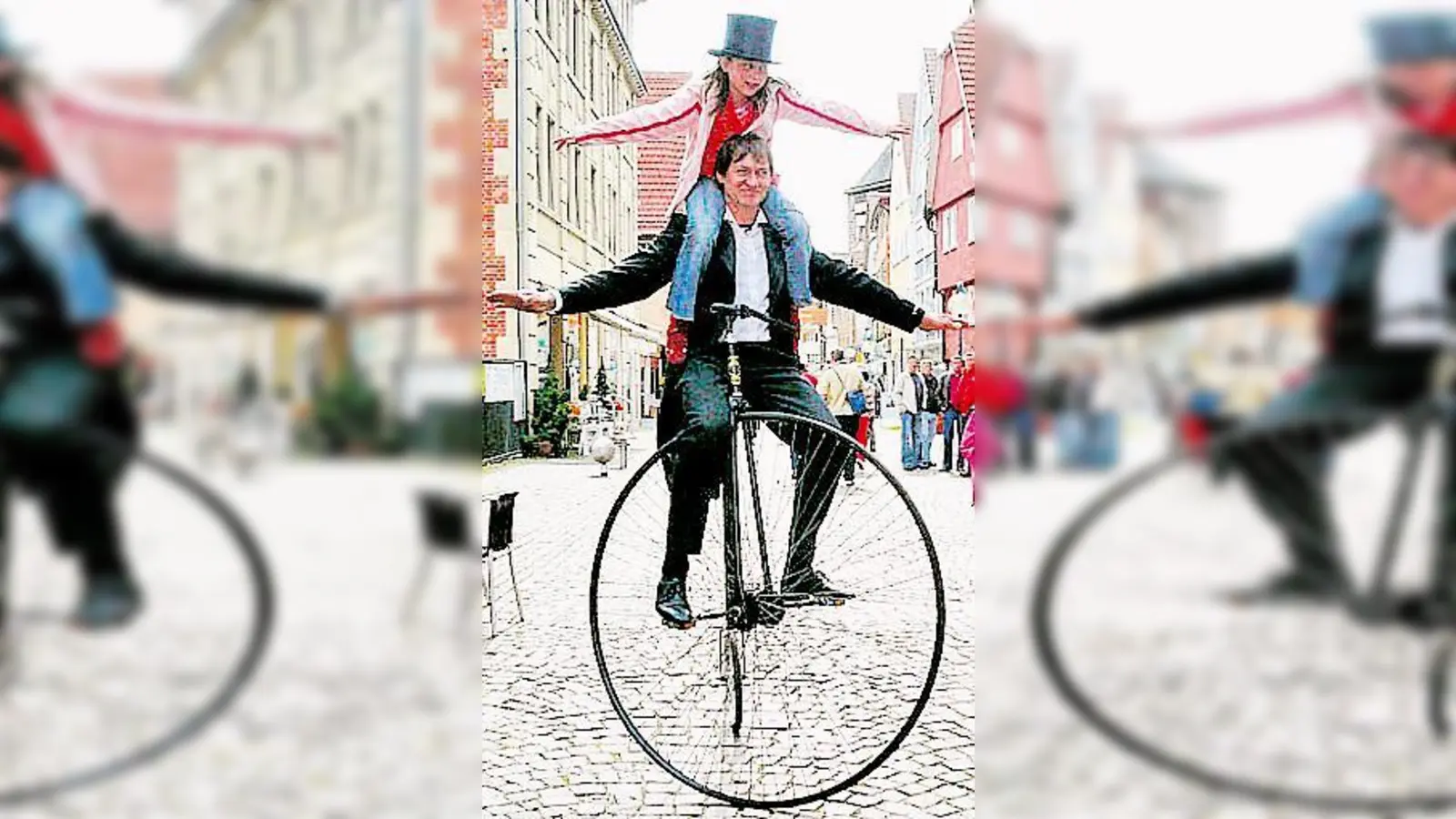 Hochradfahrer Hans Rügner wird sein Können zeigen. 	 (Foto: Carolinenkirche)