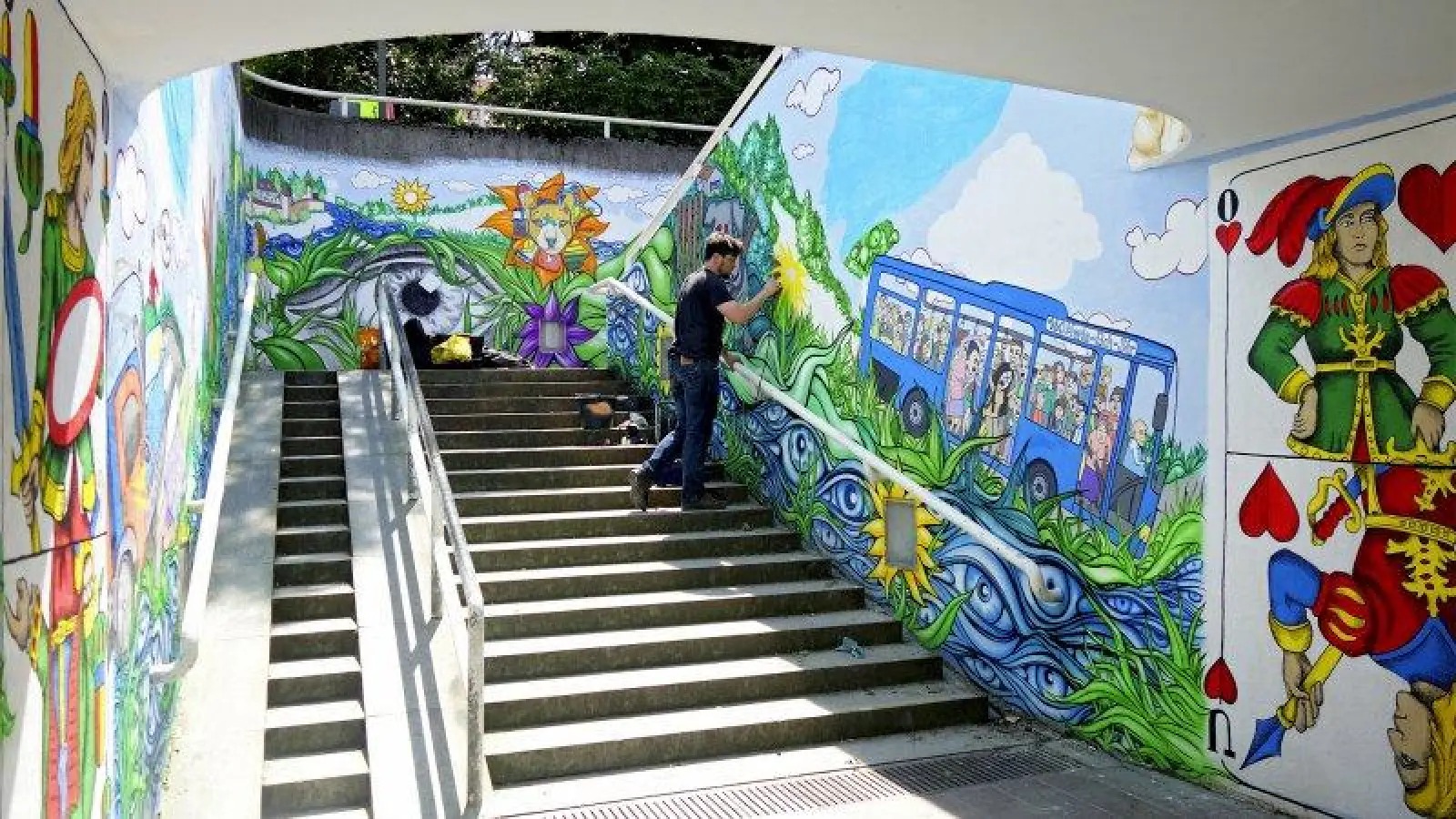 In Obermenzing hat Martin Blumöhr sein Projekt „Unter Menzingern” umgesetzt, ebenfalls eine Neugestaltung einer Unterführung. (Foto: M. Blumöhr)
