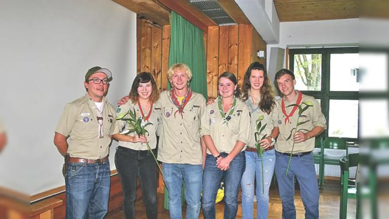 Pfadfinder Sebastian Ober,Maureen Wolff, Markus Eder, Marieke Krill, Sabina Hübsch und Tobias Sassmann.	 (Foto: VA)