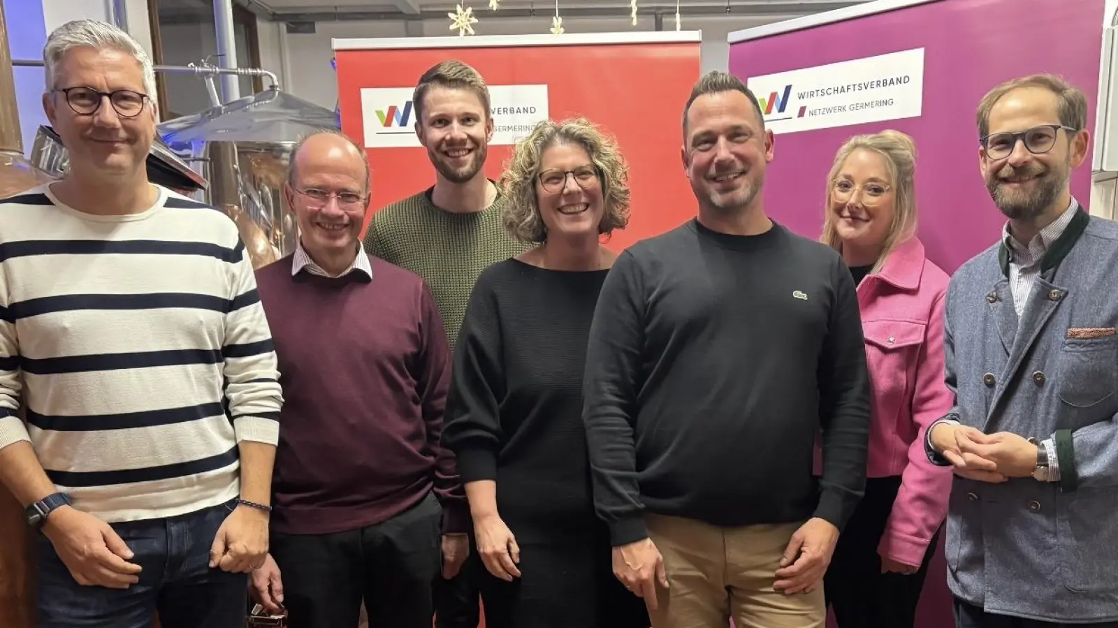 Wurden in den Vorstand des Wirtschaftsverbandes Germering e.V. gewählt (v.l.): Bert Beyreuther, Jürgen Biffar, Benedict Padberg, Katrin Schmidt, Jürgen Andre, Julia Huber und Alexander Beck. (Foto: Wirtschaftsverband)