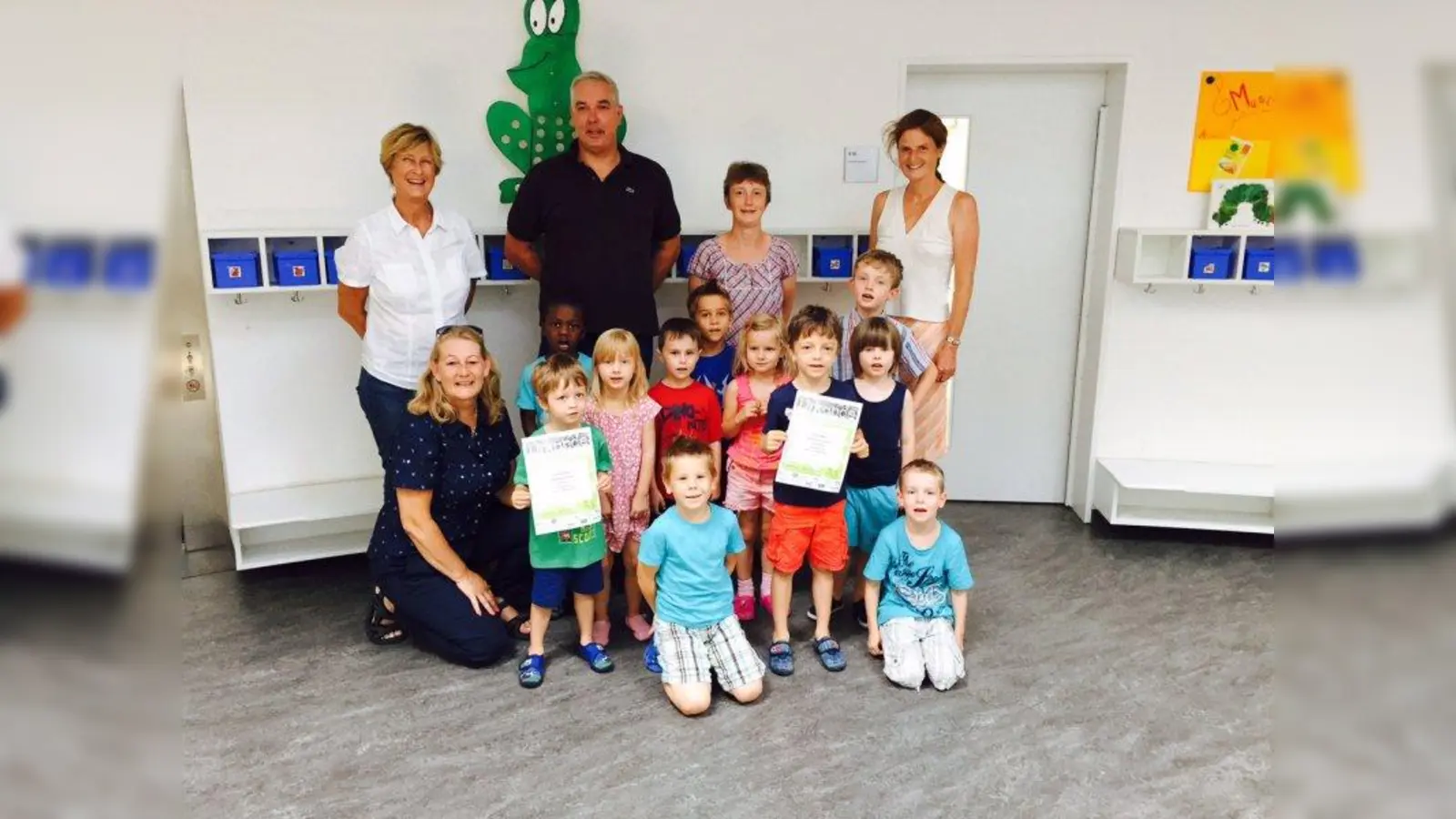 Große Freude bei Kindern und Erziehern über die Spende im Andreas-Kindergarten. (Foto: pi)