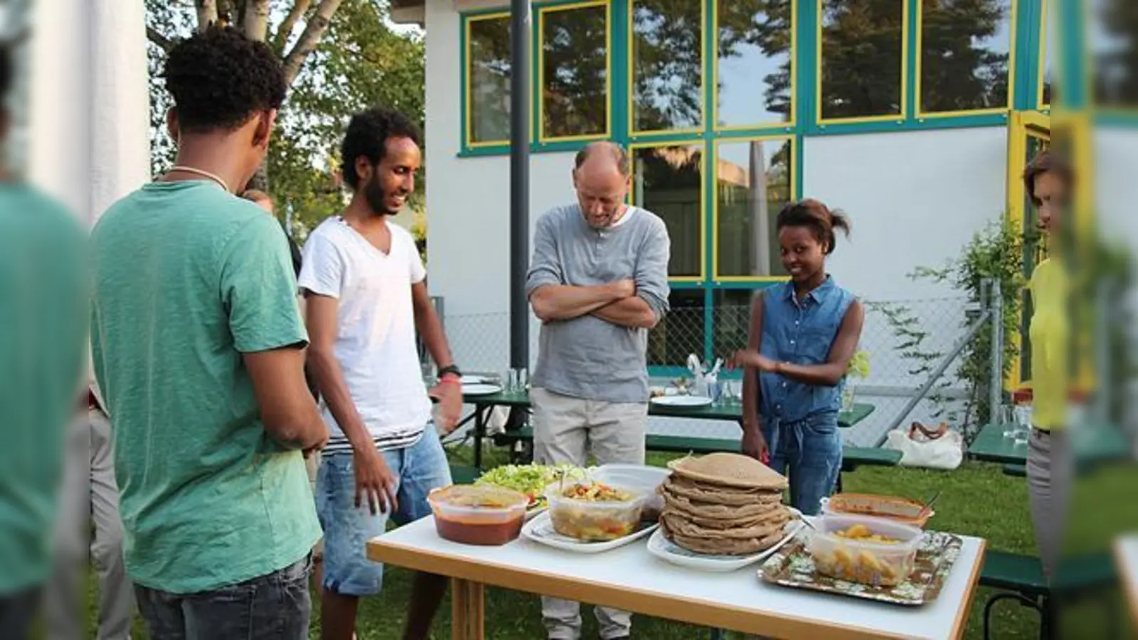 Hier gab es eritreische Köstlichkeiten.	 (Foto: privat)