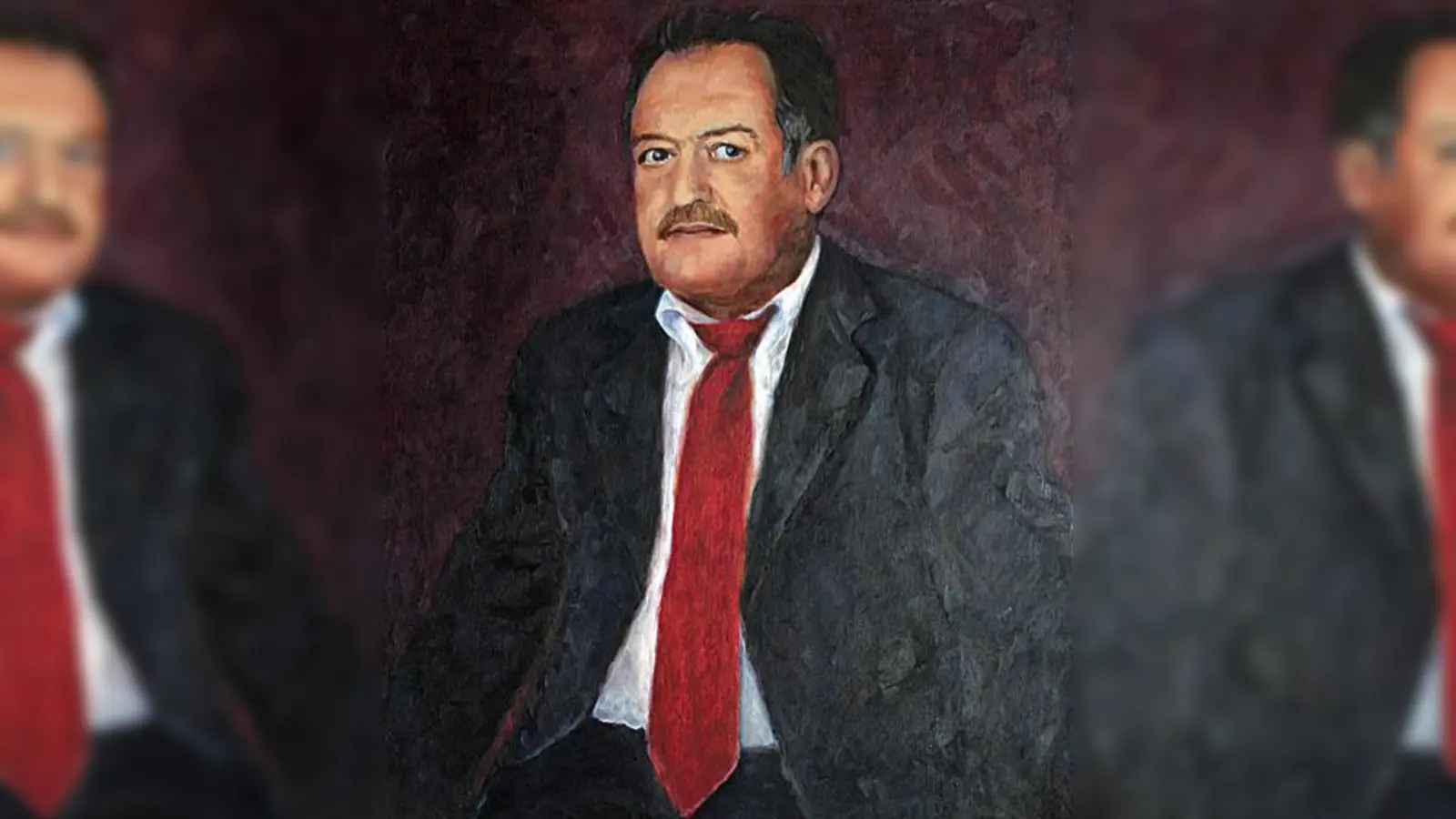 So sieht die Malerin Karin Huß den Münchner und Milbertshofener Reiner Hofer  und so hat sie ihn für die »Galerie der echten Münchner« gemalt. 	 (Bild: VA)