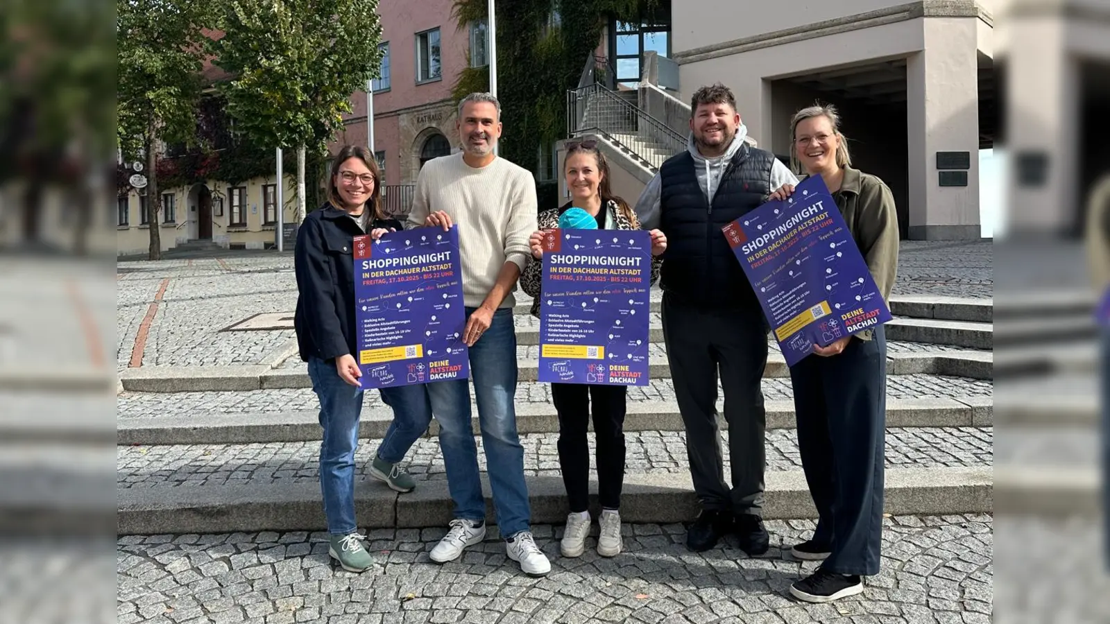 Die Initiatoren des Late-Night-Shoppings in Dachau (von links): Maria Auer, Ralf Weimer, Jennifer Stolle, Andreas Friedlein und Annika Hauß. (Foto: jj)