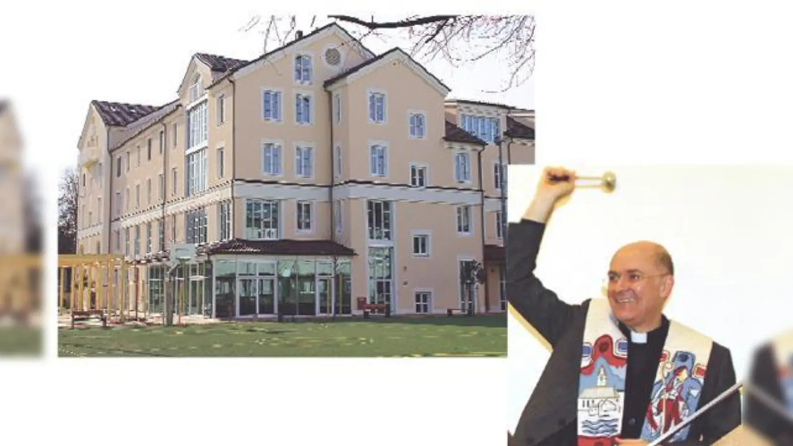 Der Münchner Generalvikar Peter Beer (kleines Bild) weihte die neue »Casa Don Bosco« für Kinder auf dem Gelände des Salesianums ein.      	 (Foto: Salesianer Don Boscos/Hennecke)