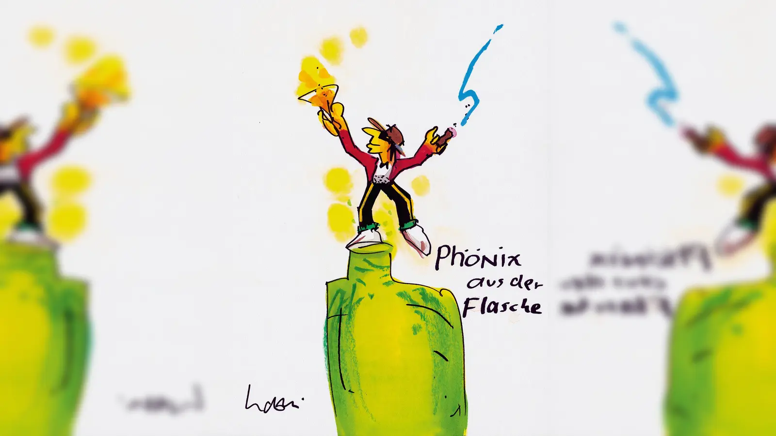 Ausstellung im Münchner Hauptbahnhof mit Werken von Udo Lindenberg. (Foto: Udo Lindenberg)