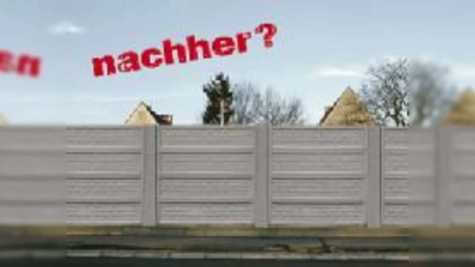 Bisher nur Zukunftsvision: Bleibt das Anwesen stehen, könnte der geplante Lärmschutzwall direkt vor der Haustüre verlaufen und den derzeitigen Mietern eine Aussicht auf grauen Klinkerstein bieten.  (Foto: ks)