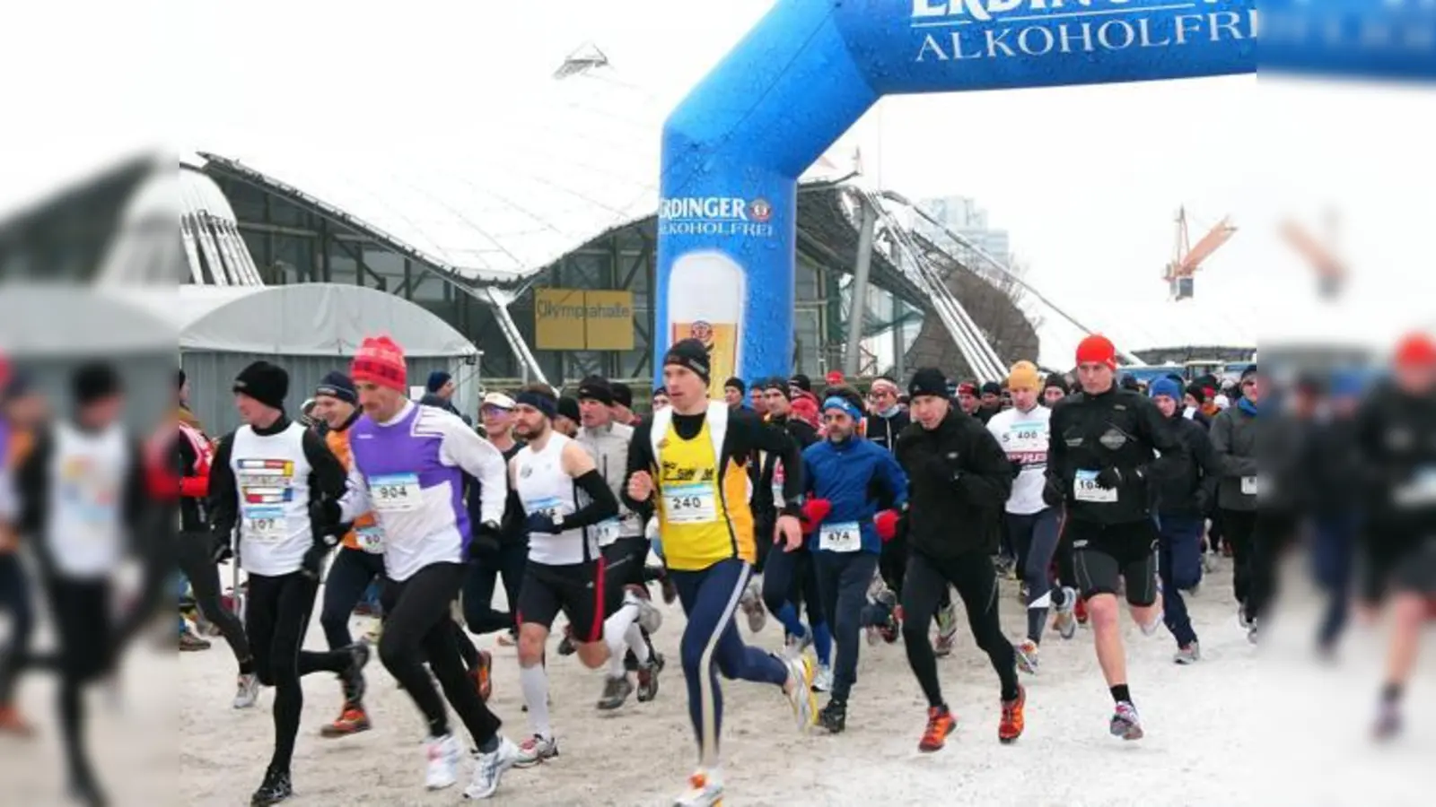 Rund 550 Läufer nahmen beim Winterlauf im Olympiapark teil.  (Foto: Privat)