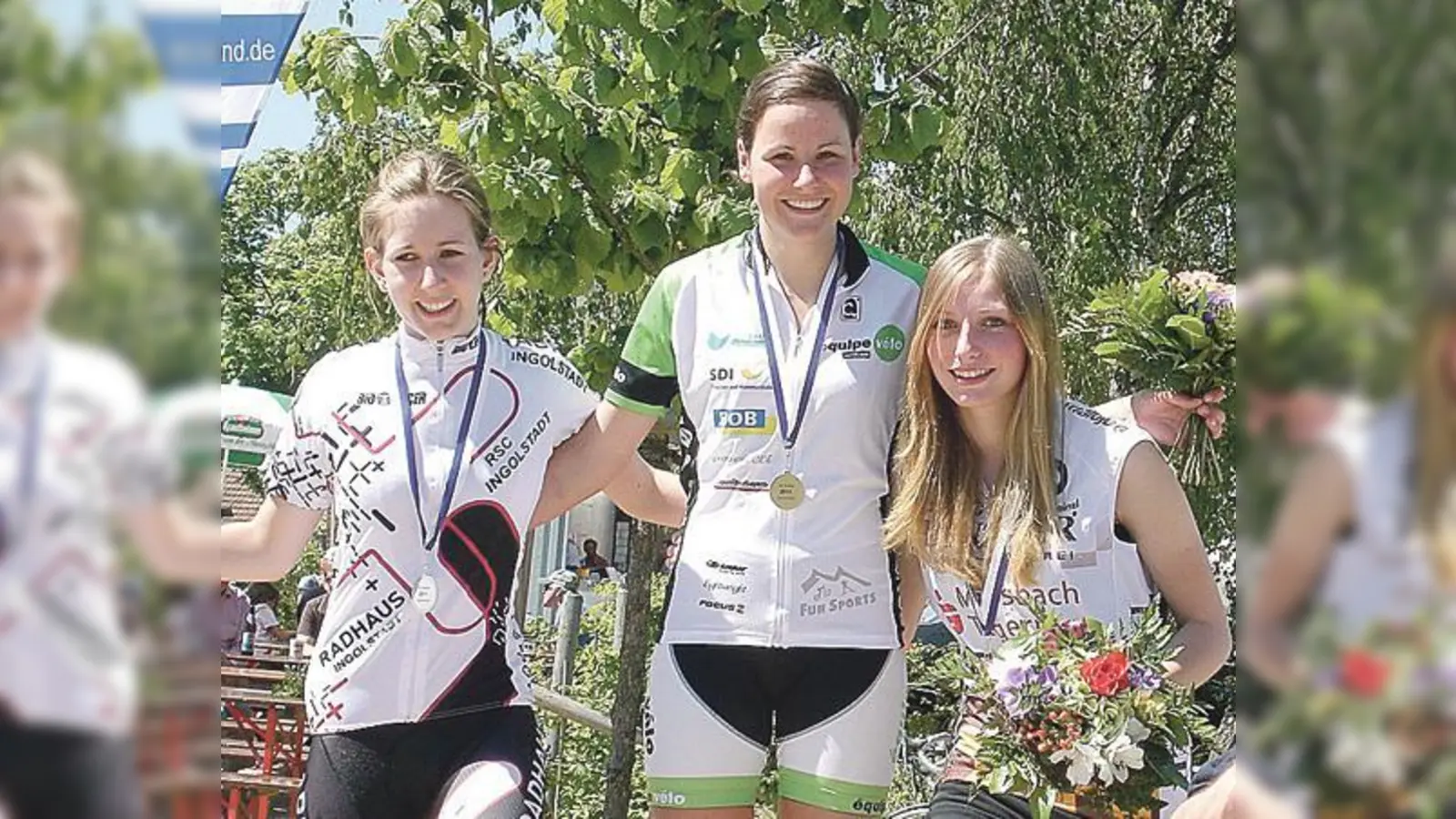 Tamara Seufert, C. Hoiczyk und P. Woerndl (v. l.) standen in der U 19 am Sonntag auf dem Siegertreppchen bei den bayerischen Meisterschaften.  (Foto: VA)