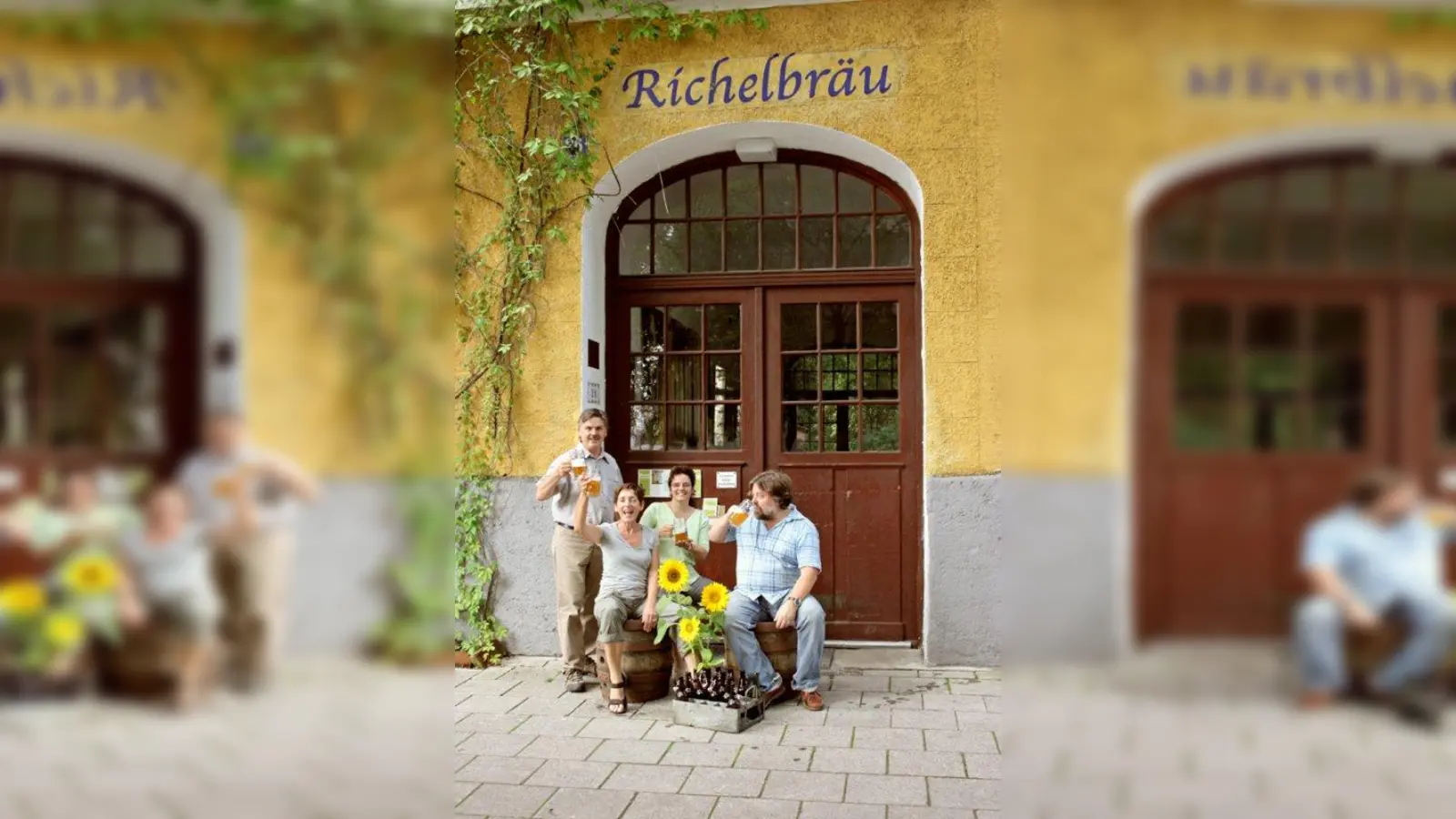 Die Verantwortlichen des „Richelbräu” anlässlich der Eröffnung (v.l.): Alois Kick, Monica Hein, Sabine Krauß und Günther Baumann. (Foto: Richelbräu)