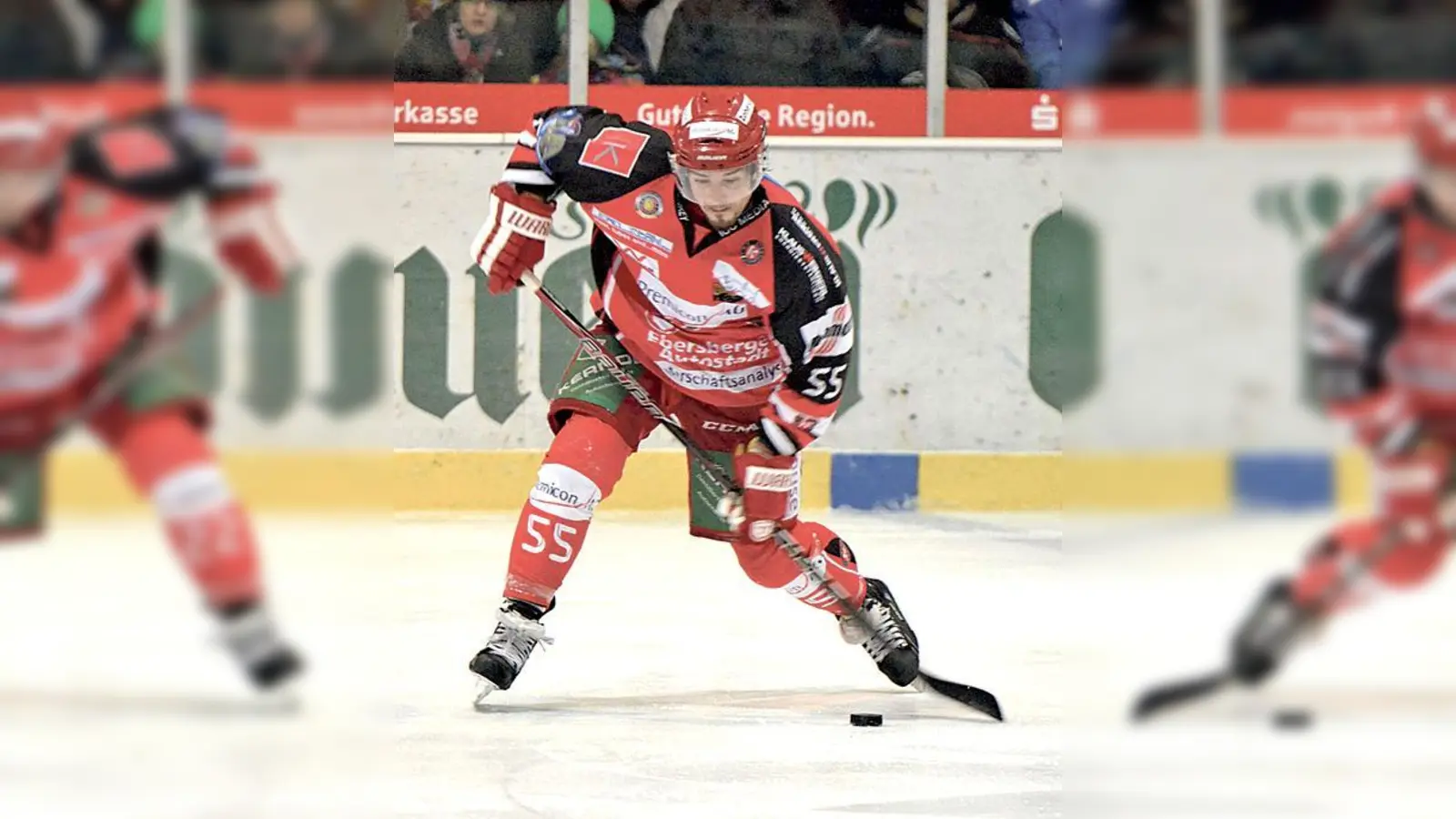 Verteidiger Matthias Bergmann, früher beim EHC, jetzt bei den Roten Teufel Bad Nauheim, pausiert aufgrund einer Erkrankung vorerst. 	 (Foto: smg/Nicky Alexander)