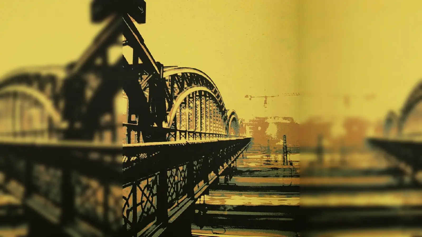 Poppig verfremdet: die Hackerbrücke. 	 (Foto: Berufsschule für Repro-, Satz- und Drucktechnik)