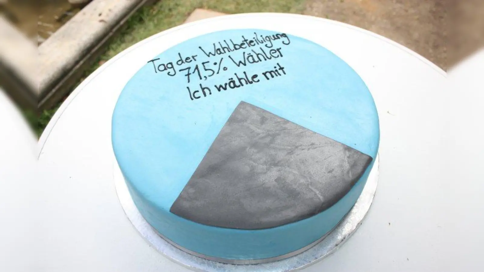 Wie groß ist eigentlich der Nichtwähler-Anteil? Die Torte zeigt es auf den ersten Blick (schwarzer Anteil). (Foto: job)