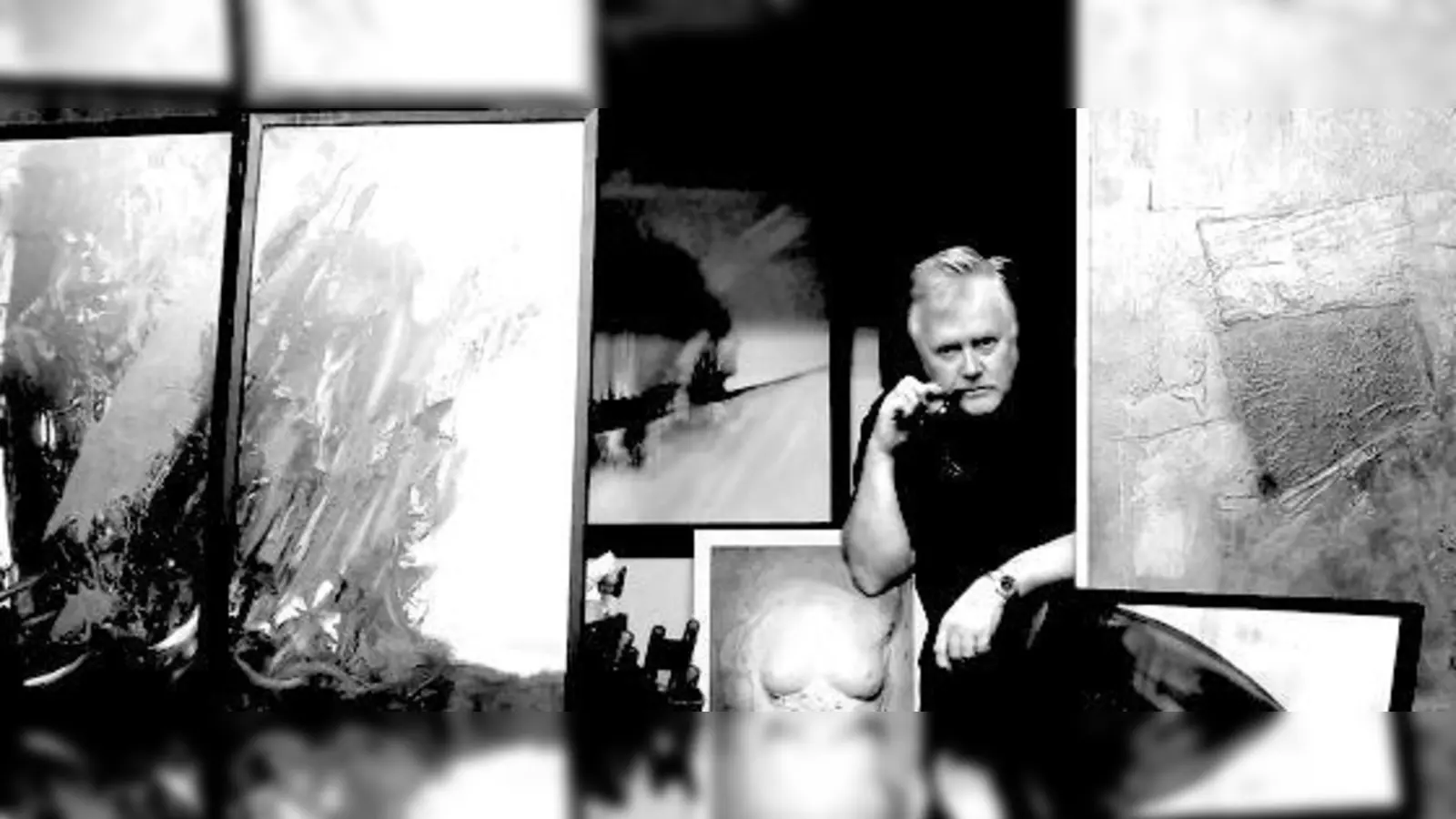 Der Zamdorfer Maler Hans Peter Fischer in seinem Atelier in der Kunstwerkstatt Zamdorf. 	 (Foto: Privat)