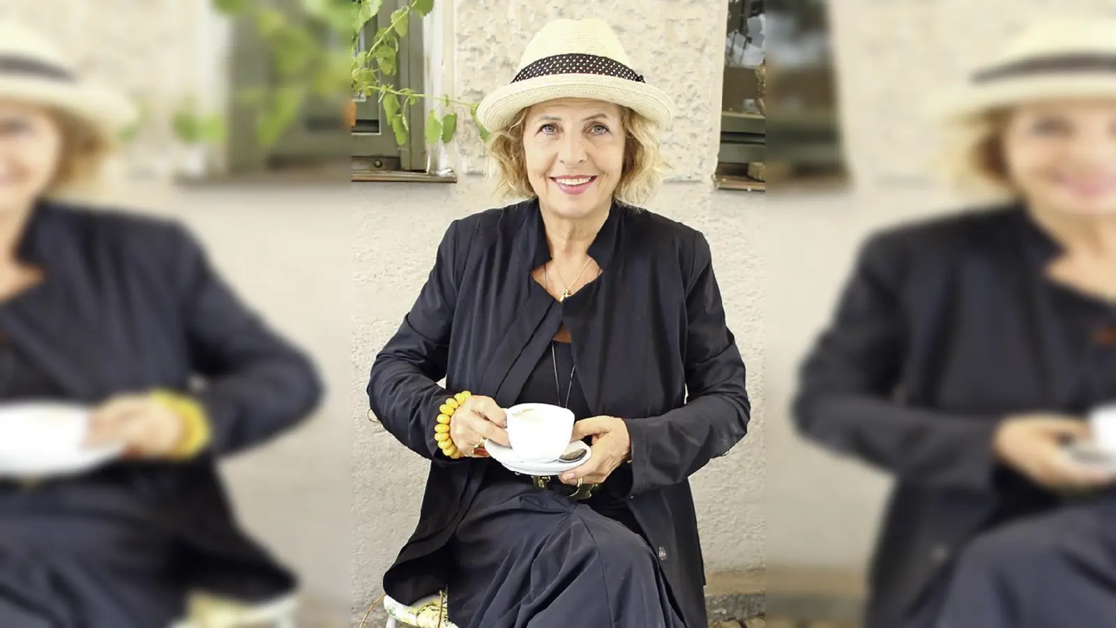 Schauspielerin Michaela May mit ihrem Lieblingssommerhut 2013.	 (Foto: ms)