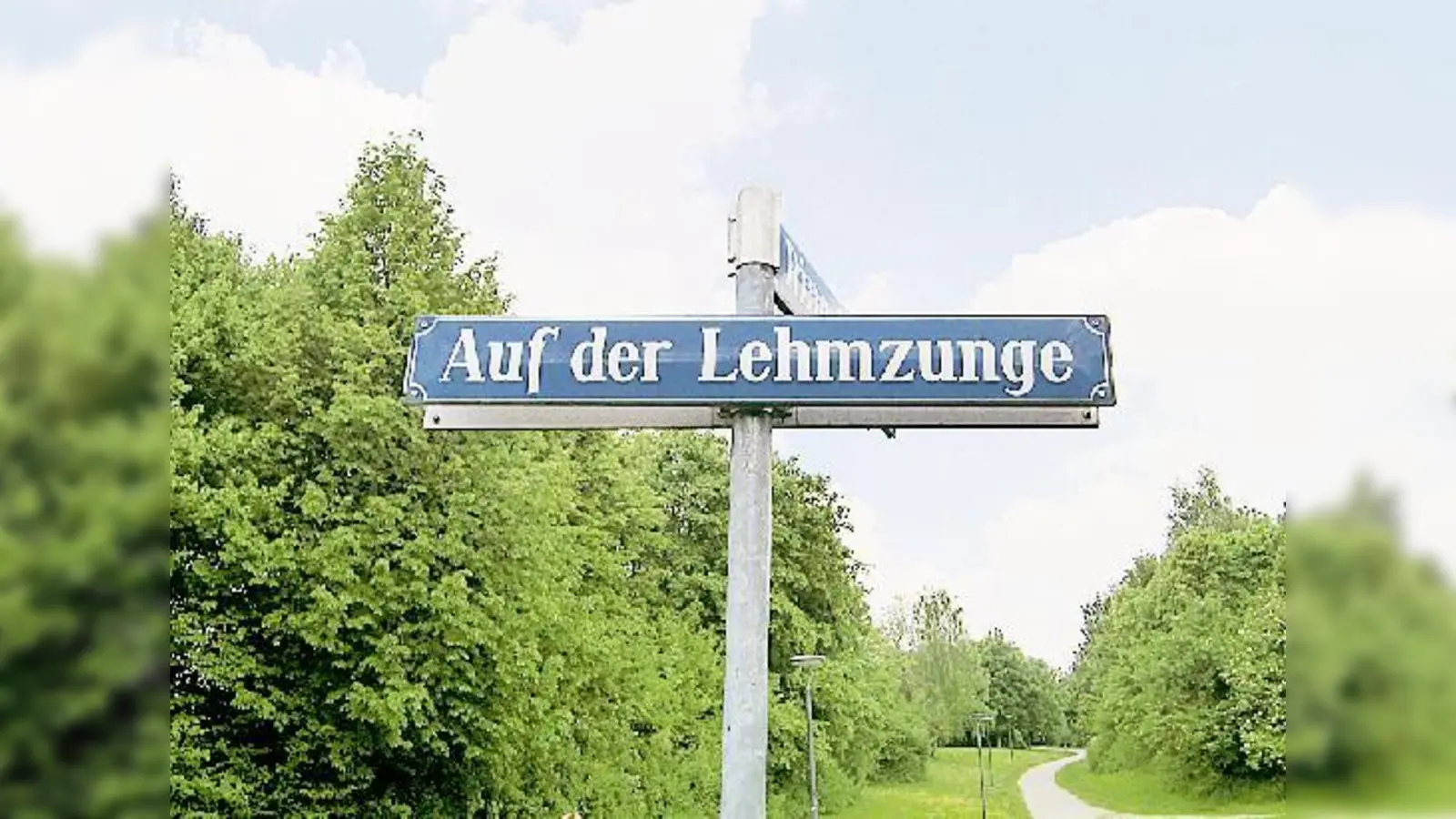 Skurrile Adresse in Bogenhausen: Auf der Lehmzunge.   (Foto: ikb)