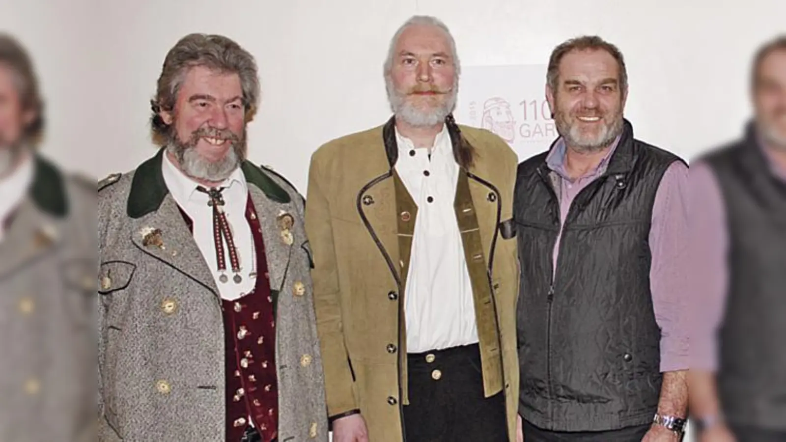 Die drei Gowirich-Darsteller in ziviler Kleidung (v.l.n.r.): Walter Fölsner, Wiland Geisel und Josef Euringer. 	 (Foto: Gemeinde)