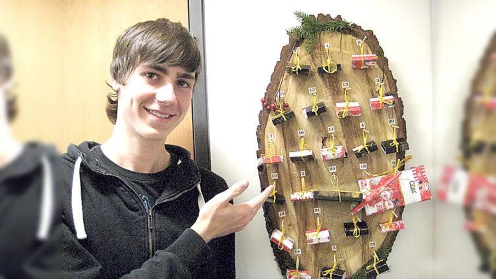 Fabian Beißwenger mit seinem ökologischen Adventskalender.	 (Foto: privat)