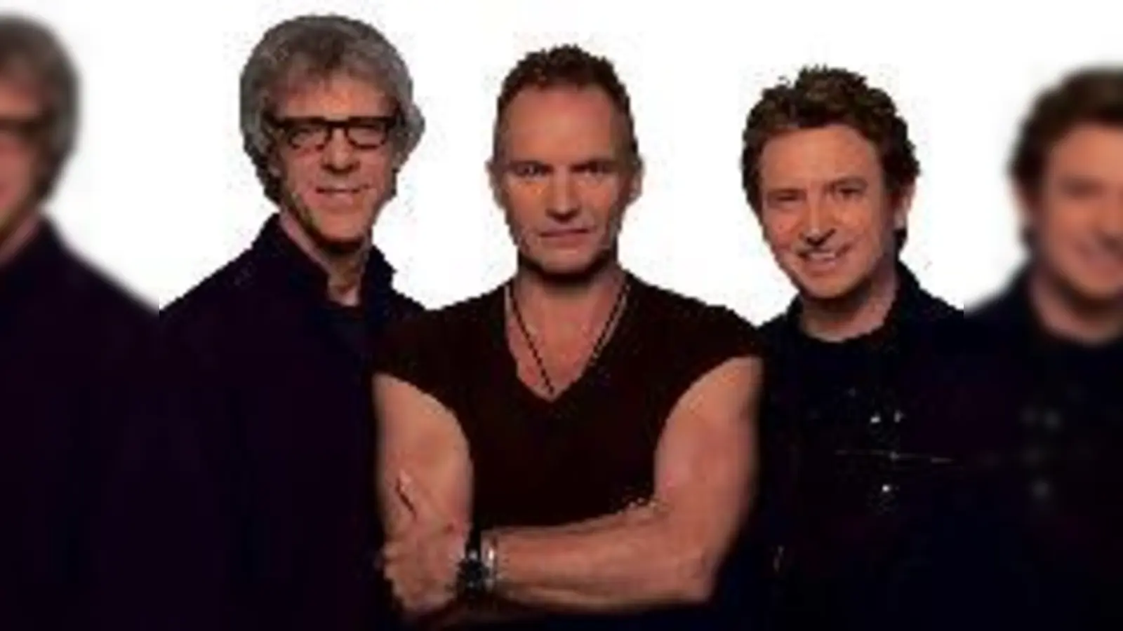 Tatü, tata  die Polizei ist wieder da: Sting (Mitte) und die Hilfs-Police-Männer bespielen das Olympiastadion. 	 (Foto: VA)