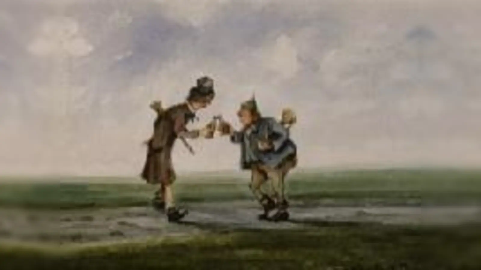 Von wegen bierernste Musik: Vorstudie zu Alfred Seyfahrths »Sonntagsausflug der Dorfkapelle«.	  (F.: VA)