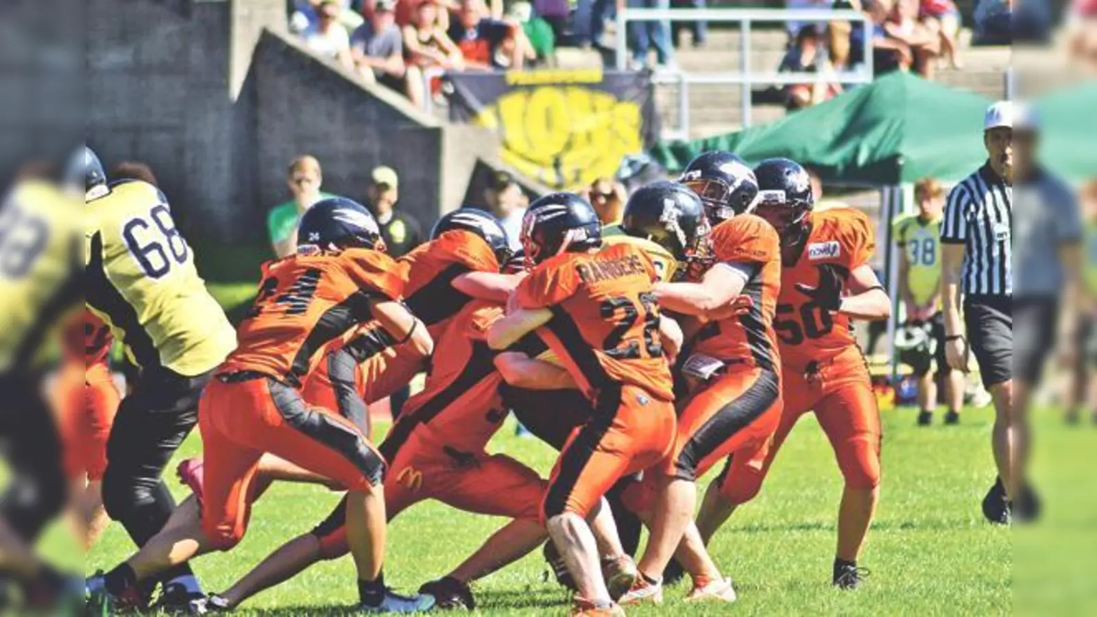 Das Derby der Nachwuchsmannschaften entschieden die Cowboys mit einem Punkt Vorsprung für sich.  	 (Foto: München Rangers / Sebastian Fritz)