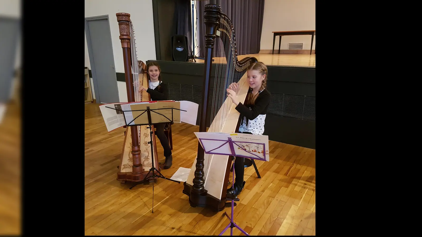 Sophie Pfaffenstaller und Sophie Betzl erreichen mit 25 Punkten die Höchstpunktzahl beim Landeswettbewerb Jugend Musiziert in Hof. (Foto: Musikschule Vaterstetten)