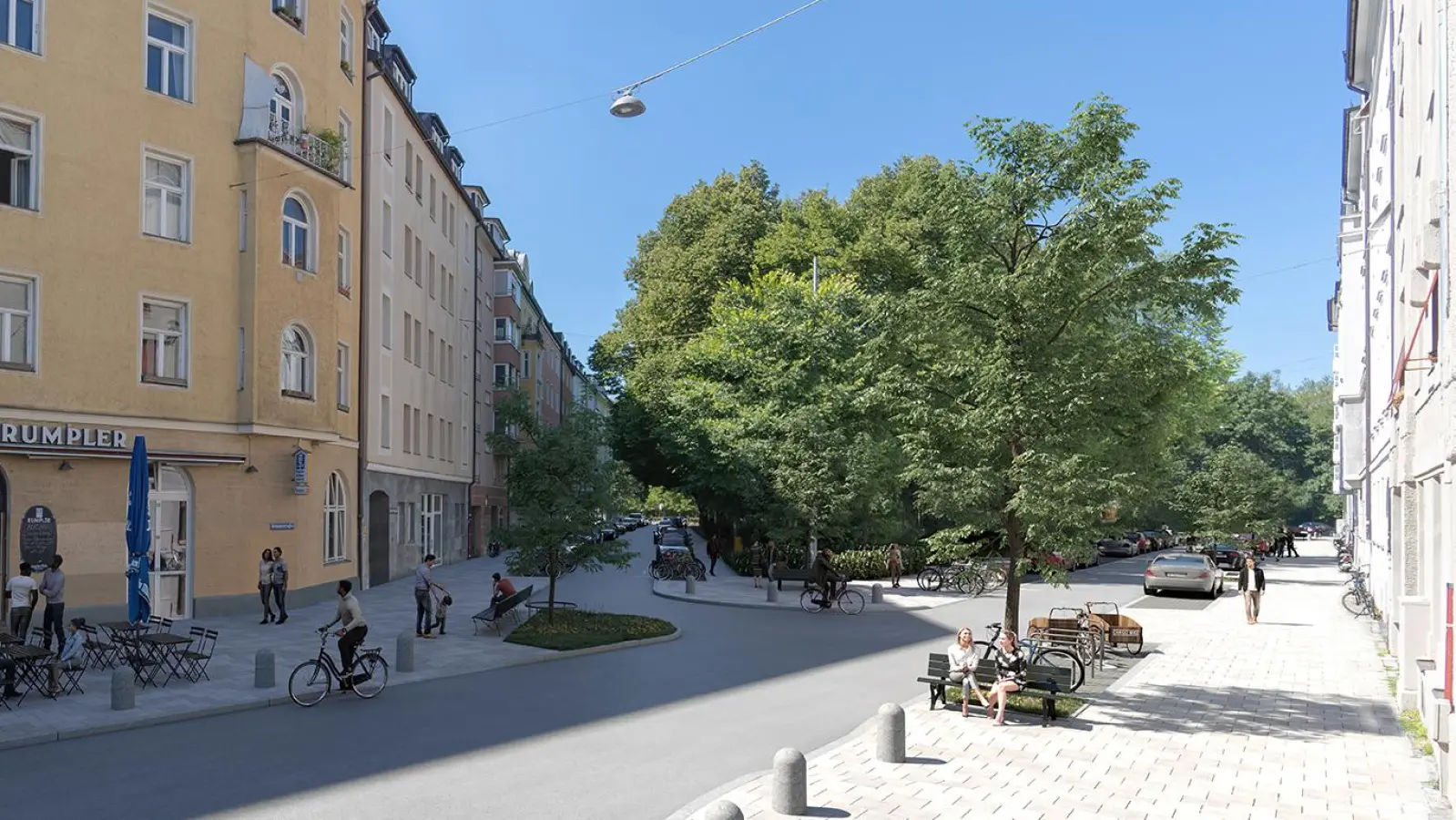 Sol soll der Bereich Am Glockenbach ab 2026 aussehen. Nicht alle Anwohner sind davon begeistert. (Foto: LHM)