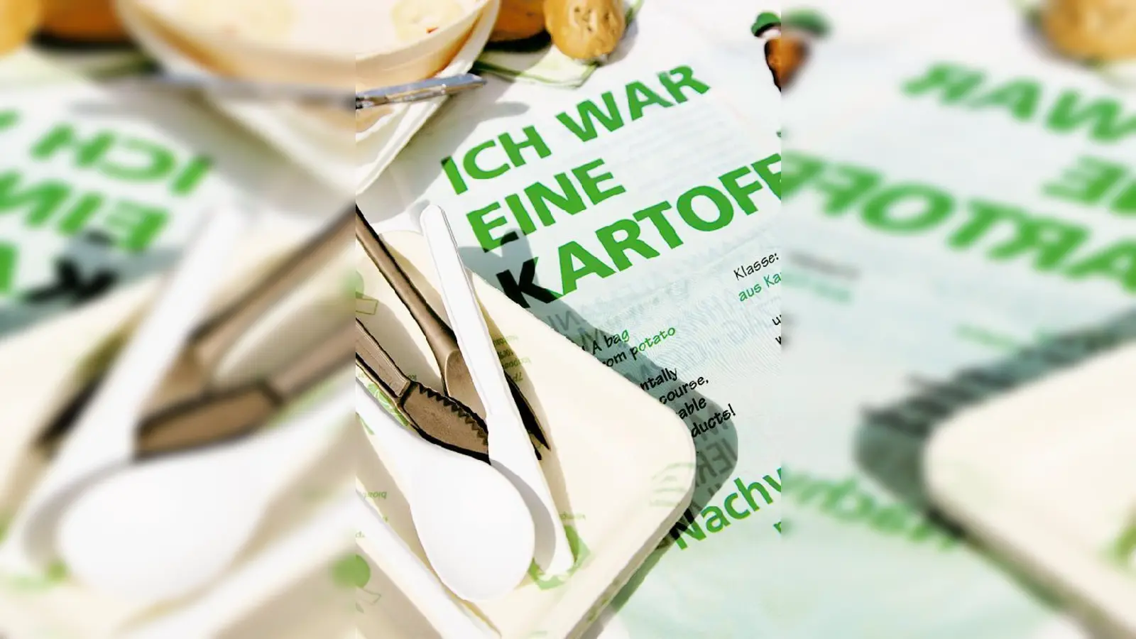 Pappteller aus Kartoffeln? Geschirr und Besteck aus Stärke gibt es bereits im Handel.  (Foto: ÖBZ)