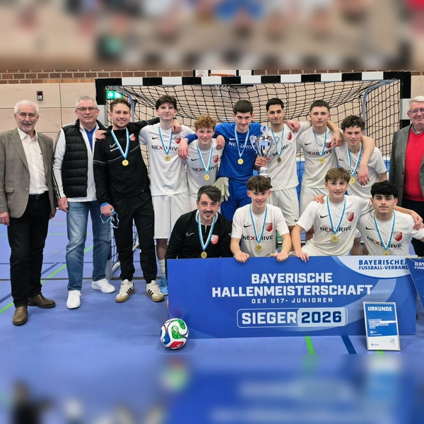Zum ersten Mal haben die U17-Junioren des SV Heimstetten die Bayerische Hallenmeisterschaft gewonnen. (Foto: Gerhard Brandlmeier/BFV)