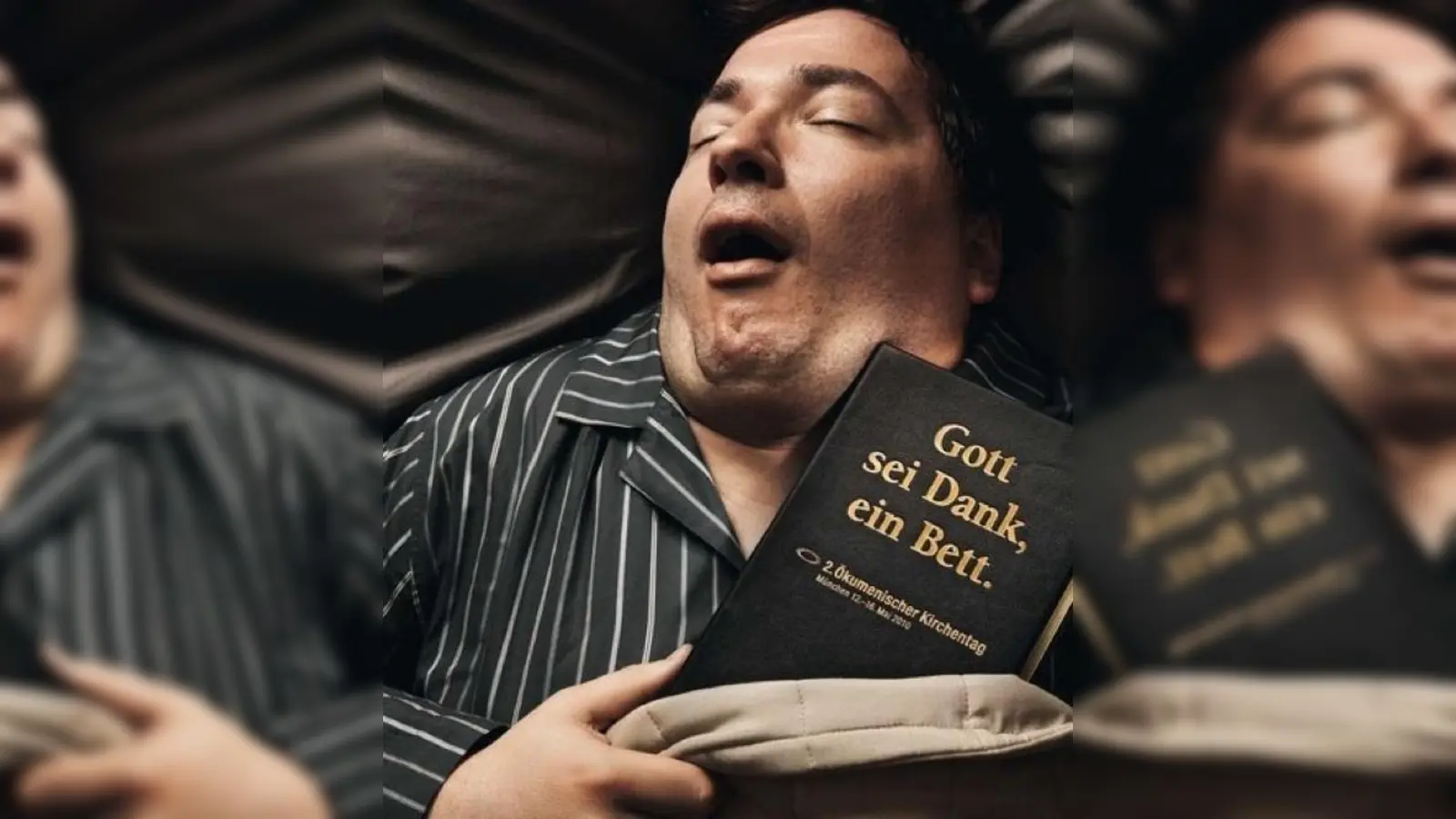 Mit diesem Plakat wirbt der Ökumenische Kirchentag für die Bettensuche.  (Foto: VA)