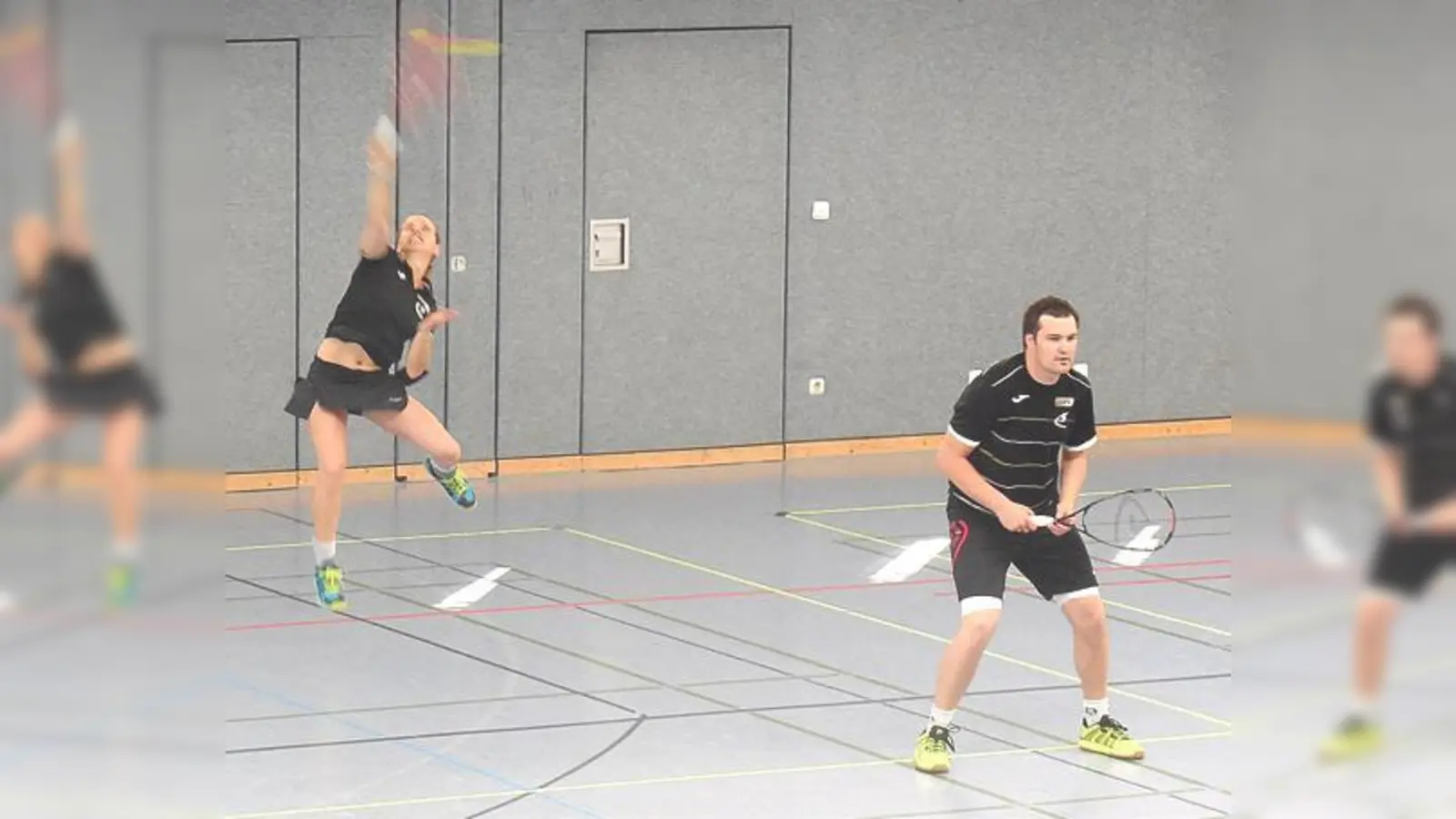 Die Deutsche Doppelmeisterschaft in Speedbadminton war die erste Groß- veranstaltung dieser Art in Süddeutschland.	 (Foto: Robert Rieger)