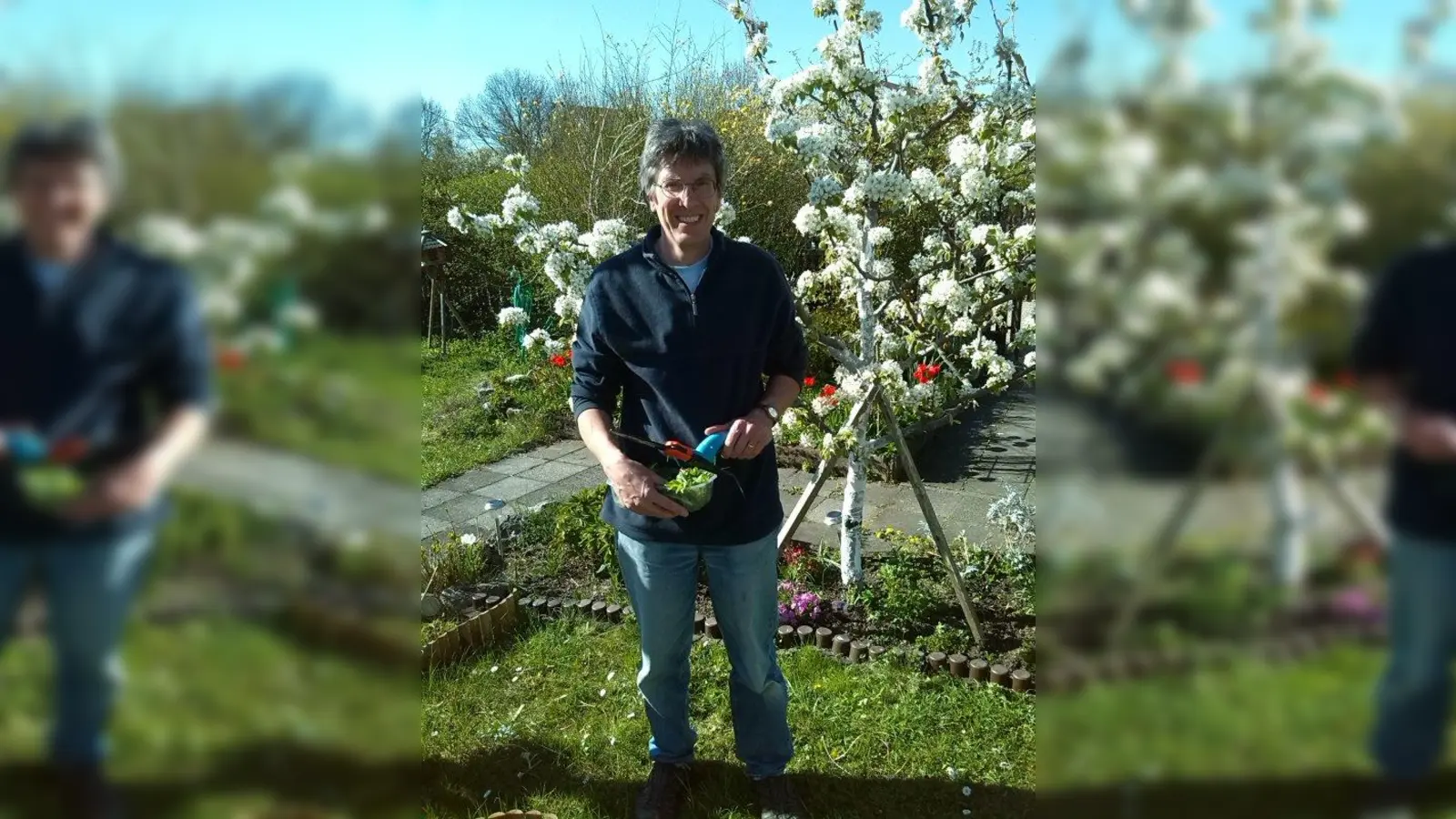 Im Garten des Vereinsvorsitzenden Michael Mayer blüht und duftet es bereits. „Der Rasen ist jetzt auch aufgewacht und ruft nach einer Belüftungs-Kur (Vertikutieren) und nach dem ersten Schnitt.“ (Foto: pi)