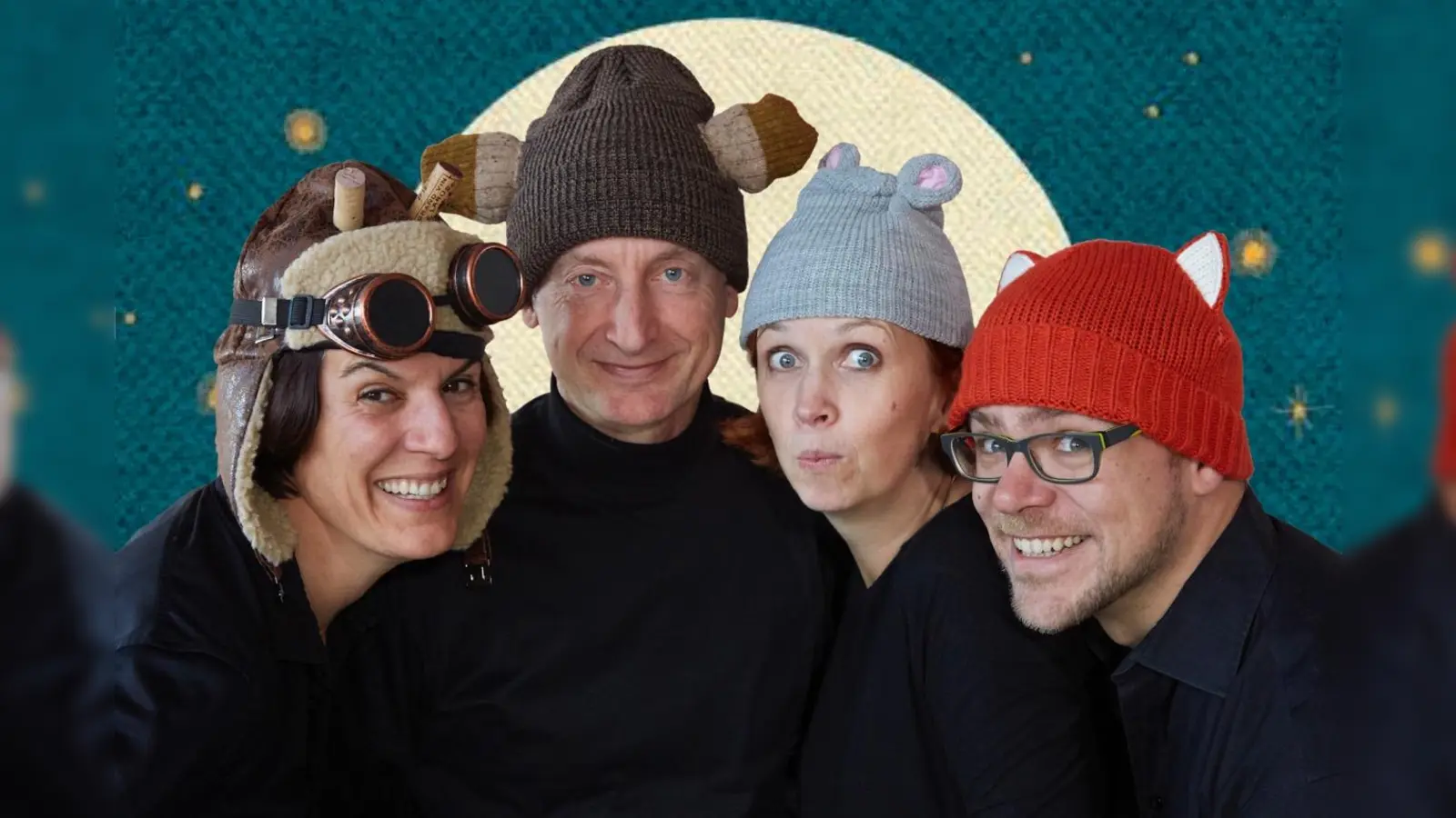 Jede Mütze eine Rolle - und in dem Musiktheater für Kinder werden 36 davon benutzt. Ob der kleine Siebenschläfer vielleicht vom Mützenzählen müde wird? (Foto: Andreas Rümmelein)