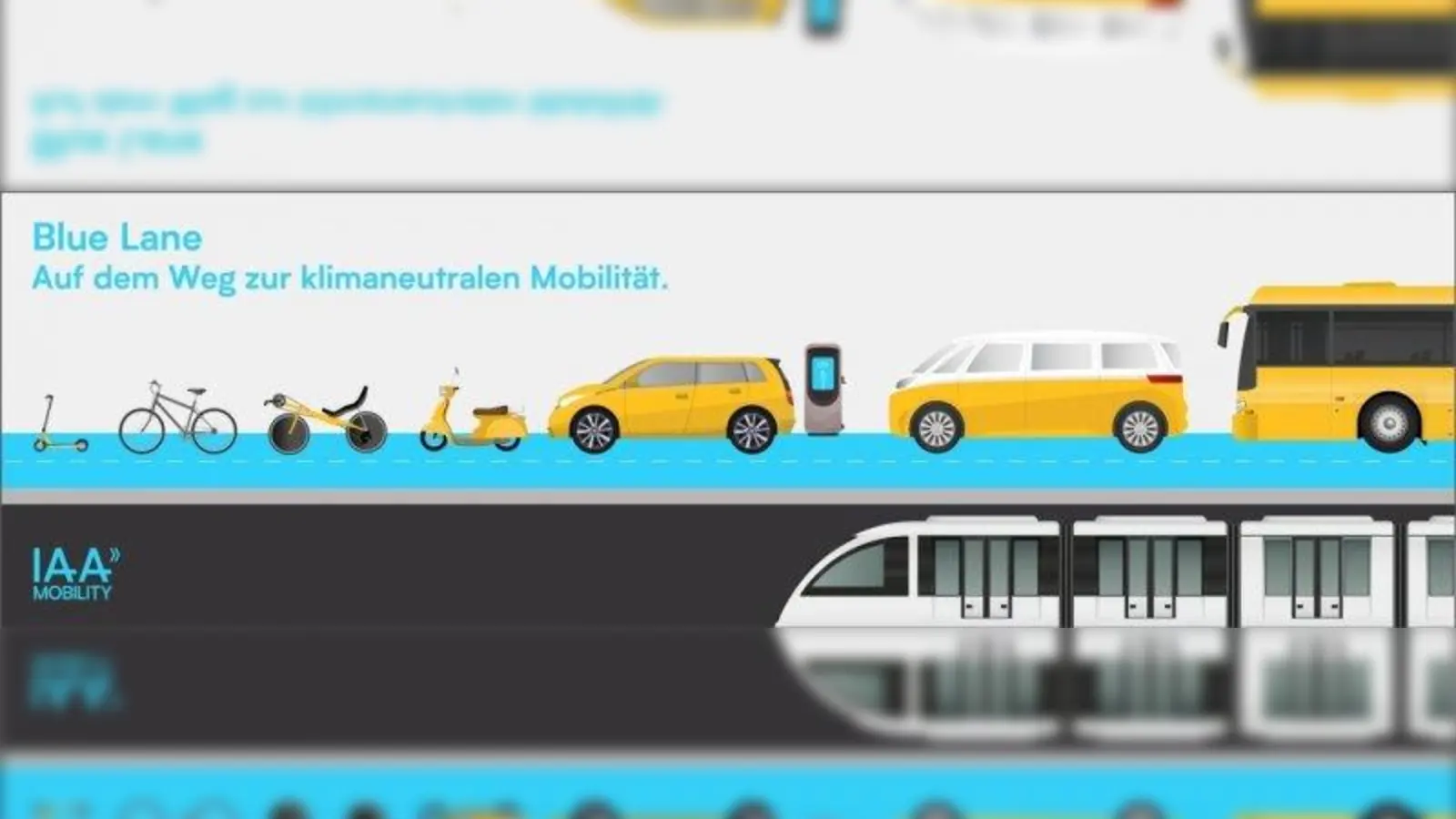 Die &amp;quot;Blue Lane&amp;quot; soll eine &amp;quot;Umweltspur&amp;quot; sein - aber vor allem ein Schaufenster für Fahrzeughersteller. Ihnen erklärt die IAA: &amp;quot;Die Blue Lane Road zählt zu den absoluten Highlights der IAA-Formate und bietet Ihnen über den gesamten Veranstaltungszeitraum die Möglichkeit, Ihre Produkte live auf der Strecke  zu präsentieren.&amp;quot; (Foto: IAA)