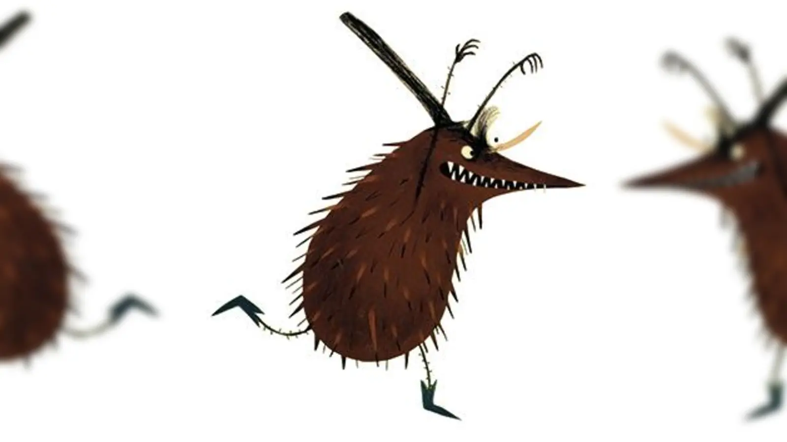 Spino ist der Held eines italienischen Kinderbuches: Er lebt in einem schwarzen, wirklich schwarzen Wald und ist über und über mit Stacheln bedeckt. Den lieben langen Tag verbringt er damit, alle anderen zu verschrecken - bis eines Morgens ... (Foto: Internationale Jugendbibliothek / 2016 Camelozampa)