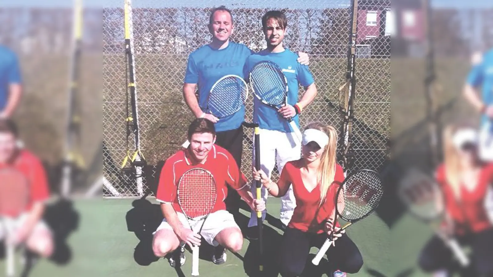 Leiten die Geschicke der SVH-Tennisspieler: Oben v. l. Maximilian Schmuck und Markus Krimmer, unten Jonathan Kranich und Trainerin Denise König. 	 (Foto: Verein)