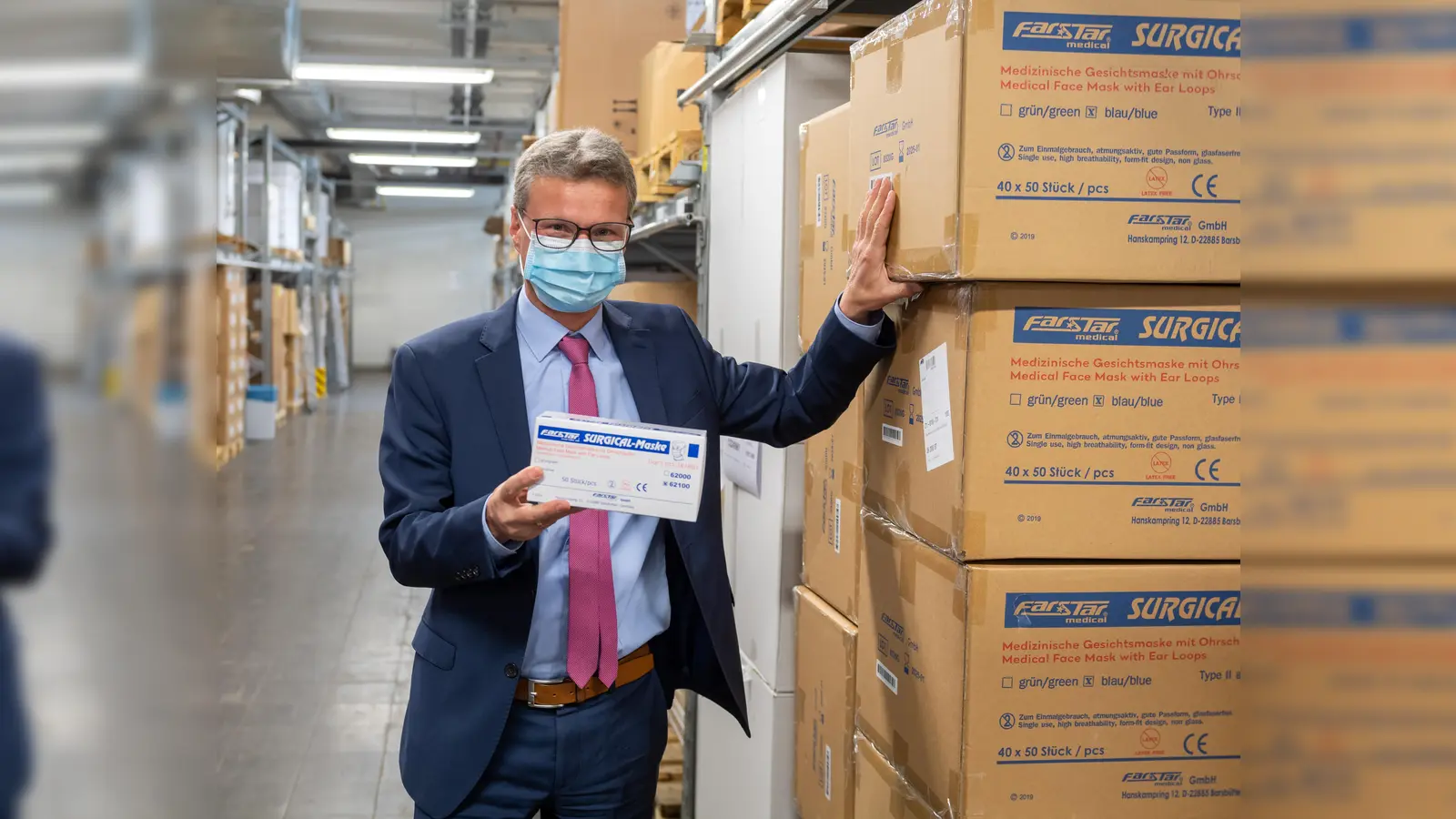 Der bayerische Wissenschaftsminister Sibler besuchte das Klinikum rechts der Isar und dankte den rund 6.000 Mitarbeitern für ihren Einsatz. (Foto: Falk Heller)