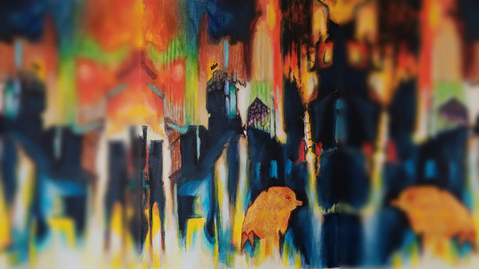 Reinhard Schiemann zeigt Acrylbilder. (Foto: Reinhard Schiemann)