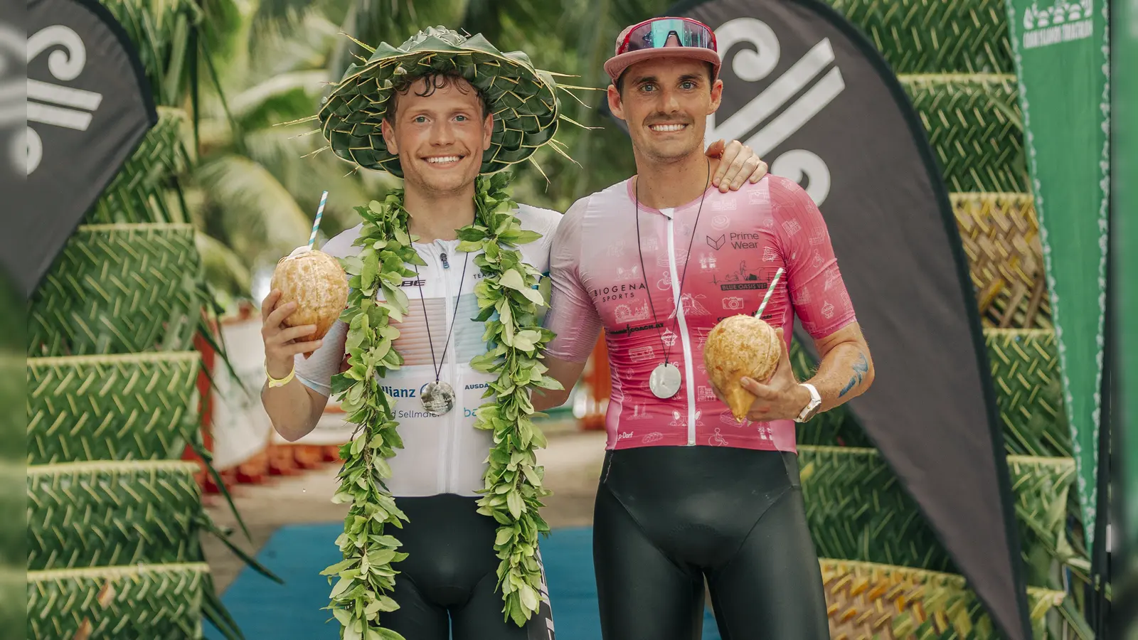 Felix Schiller (l.) und Niko Malleczek prägten die Wettkampftage auf den Cook Islands maßgeblich. (Foto: Eva Schiller)