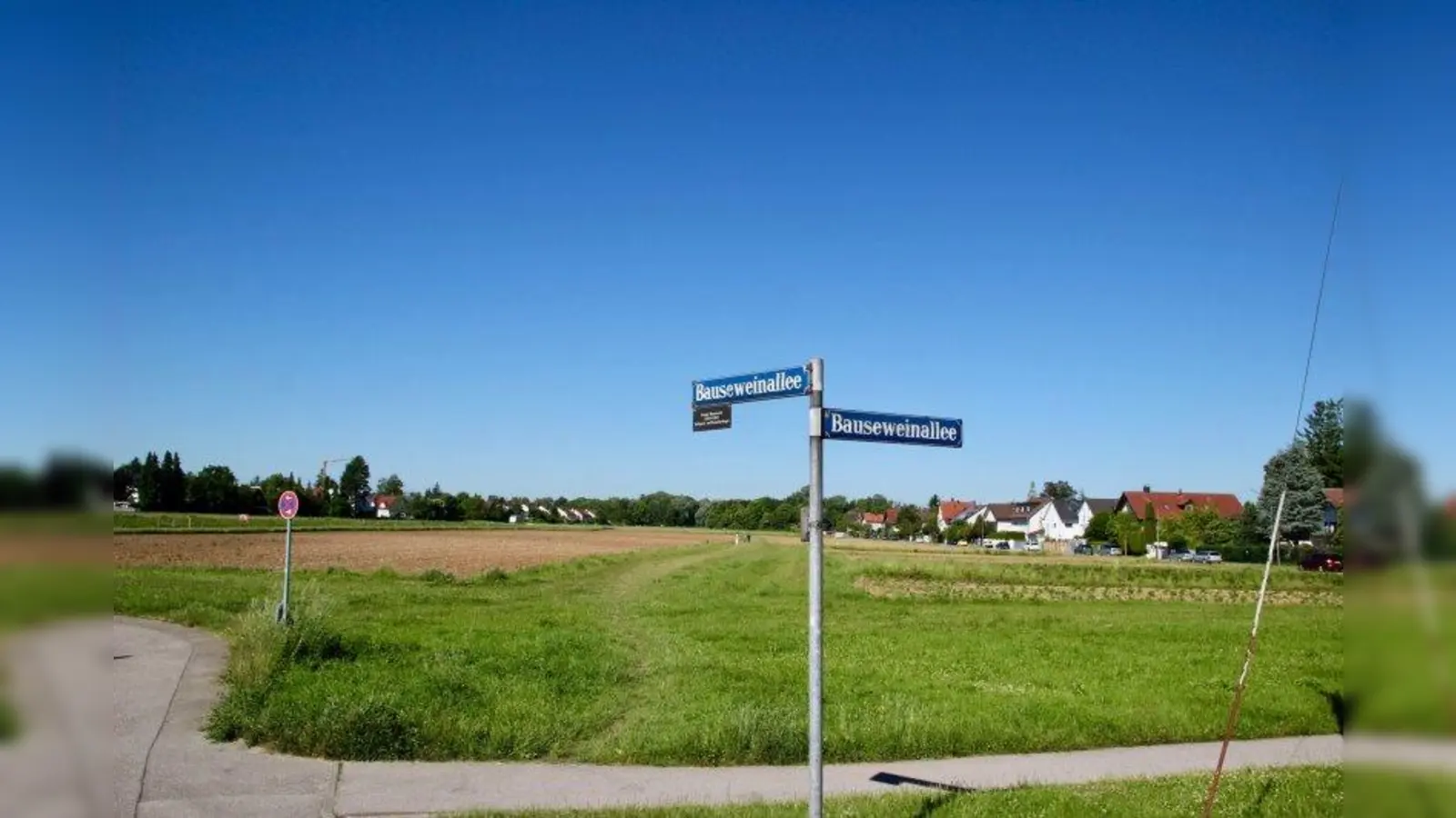 Das freie Feld an der Bauseweinallee soll bleiben. Darin stimmen Stadt und Bezirksausschuss 21 überein. Laut Stadt soll ledigleich die Allacher Feuerwache am jenseitigen Ende gebaut werden. Dafür wollen die Lokalpolitiker Alternativen suchen. (Foto: us)