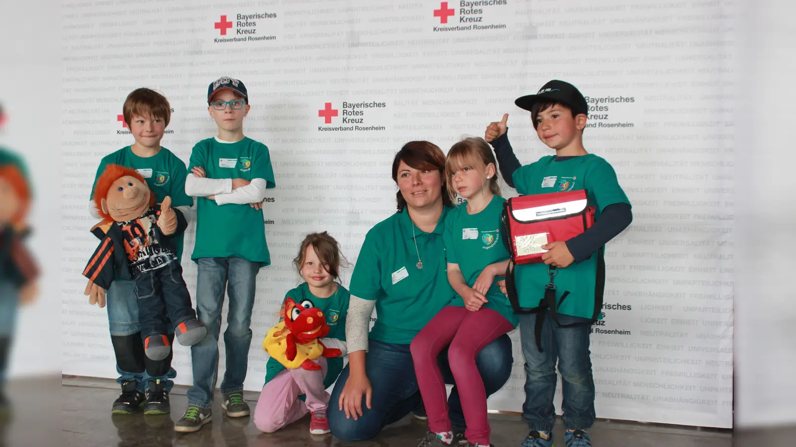 Die Glonner Bambinis starteten erstmals bei einem Wettbewerb und erreichten gleich einen 1. Platz. (Foto: BRK)