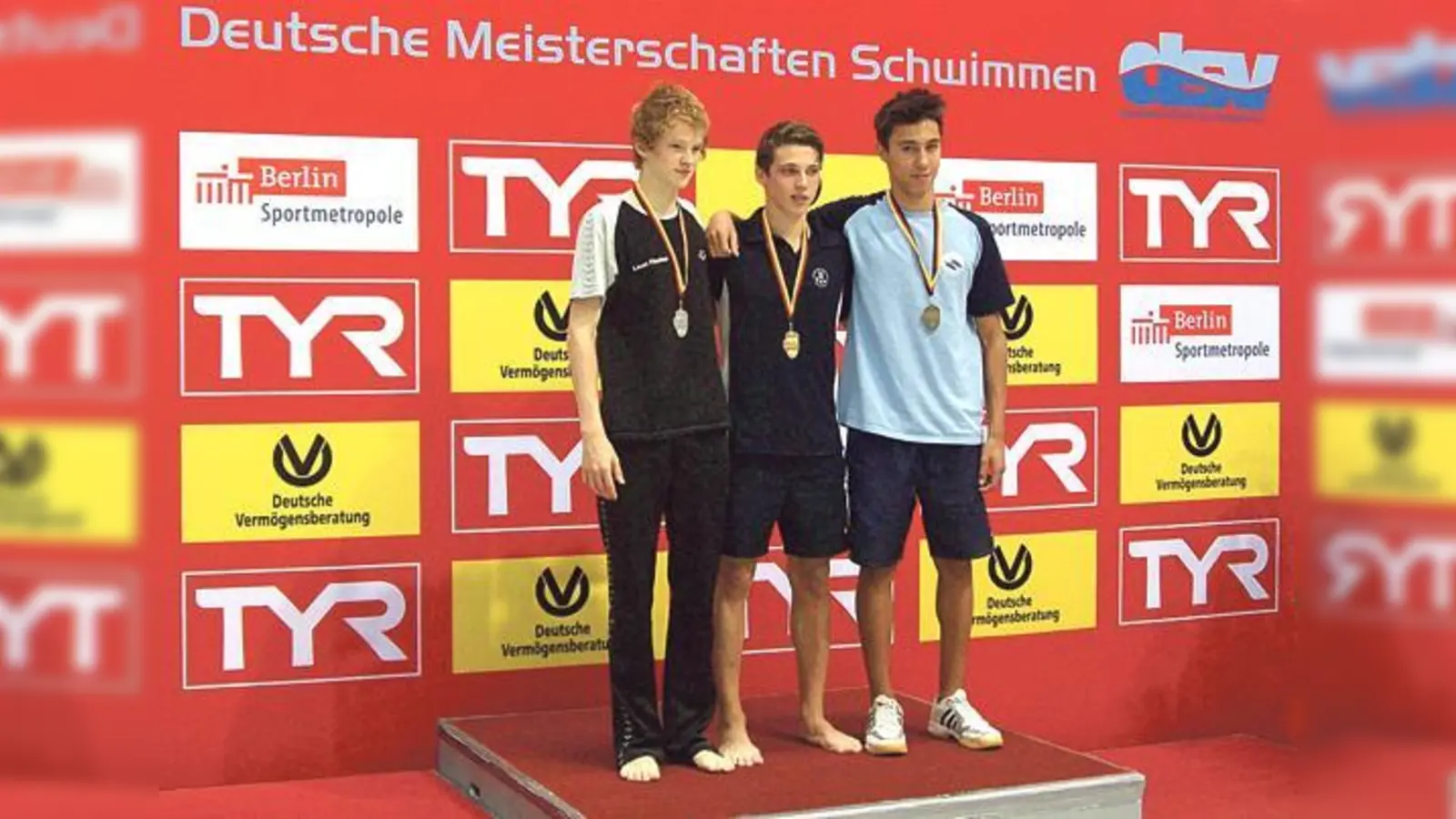 Der dreimalige Goldmedaillen Gewinner des SC Prinz Eugen Pascal Winter (Mitte).	 (Foto: Privat)