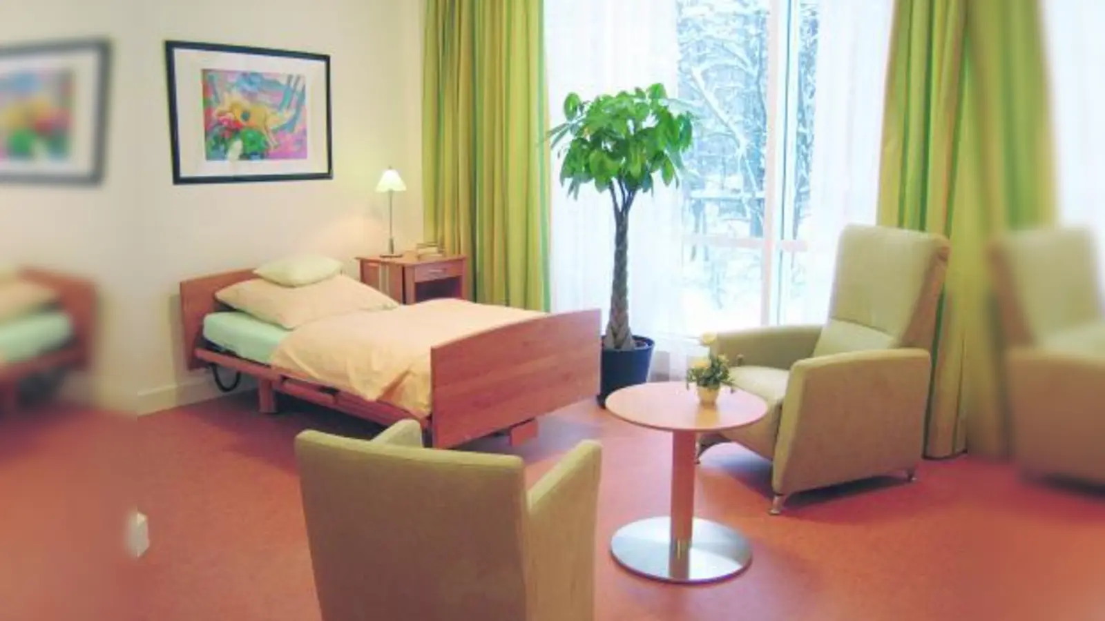 16 Zimmer hat der CHV in seinem Haus an der Effnerstraße zur Verfügung. In den hellen Räumen werden bewusst Farbakzente gesetzt.	Foto: CHV