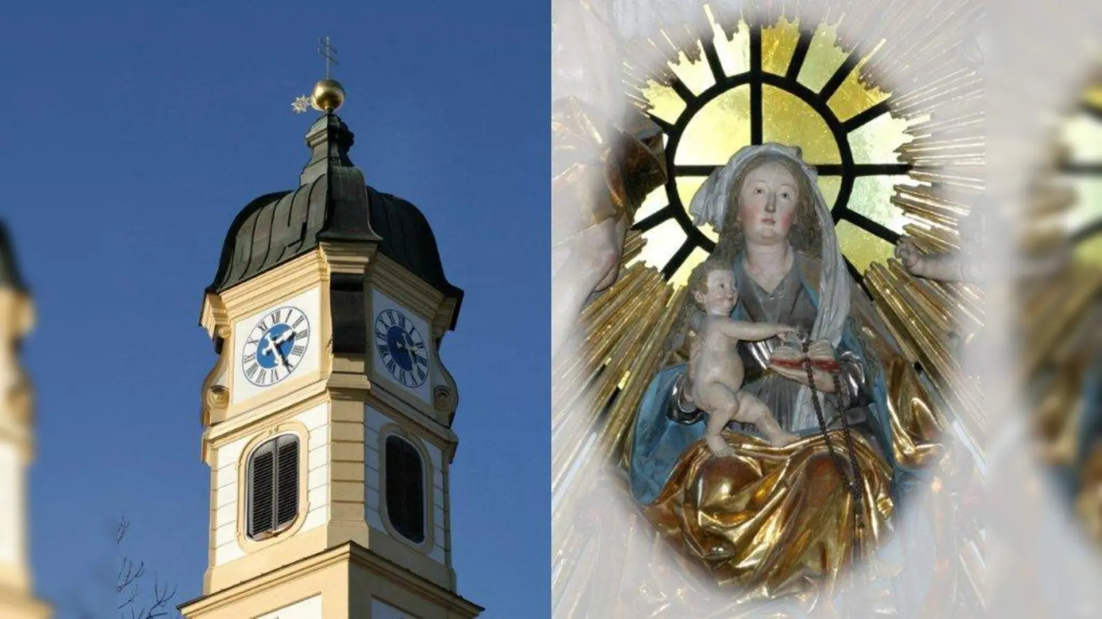Die Wallfahrtskirche St. Maria Thalkirchen mit Gnadenbild: Am Montag (14. September) wird zum Abschluss des Frauendreißigers um 16 Uhr die Wallfahrtsandacht mit Kreuzpartikelauflegung und um 18 Uhr der feierliche Abschlussgottesdienst mit Lichterprozession<br>und Pontifikalamt gefeiert. (Foto: Gem)