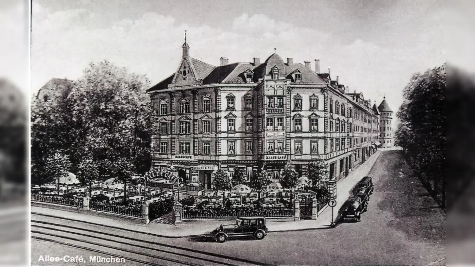 Das Allee-Café in der Nymphenburger Straße 145 im Jahr 1920. (Foto: Geschichtswerkstatt Neuhausen)