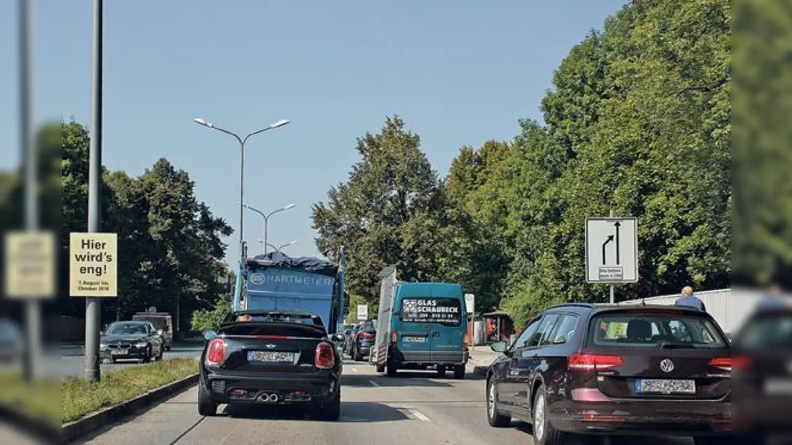 Noch wenige Male schlafen, dann ist eine der größten Verkehrs-Engstellen Münchens endlich wieder frei.	 (Foto: AH)