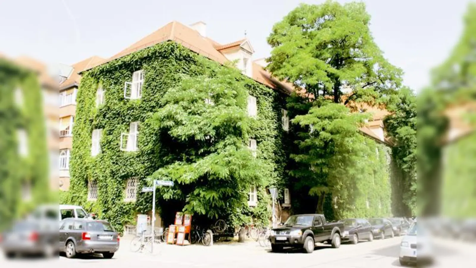 Ein gelungenes Schwabinger Beispiel für eine grüne Fassade mitten in der Innenstadt von München.	 (Foto: Urbanes Wohnen)